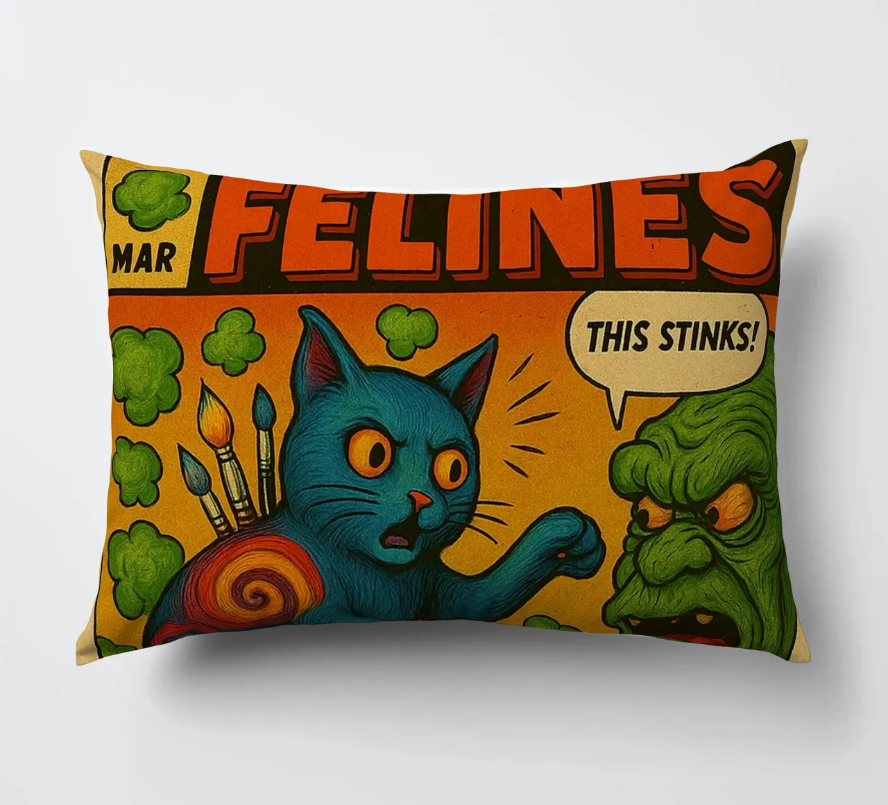 ARTSY CAT - Fresh Supes On The Block cuscino da Vintage Van Gogh