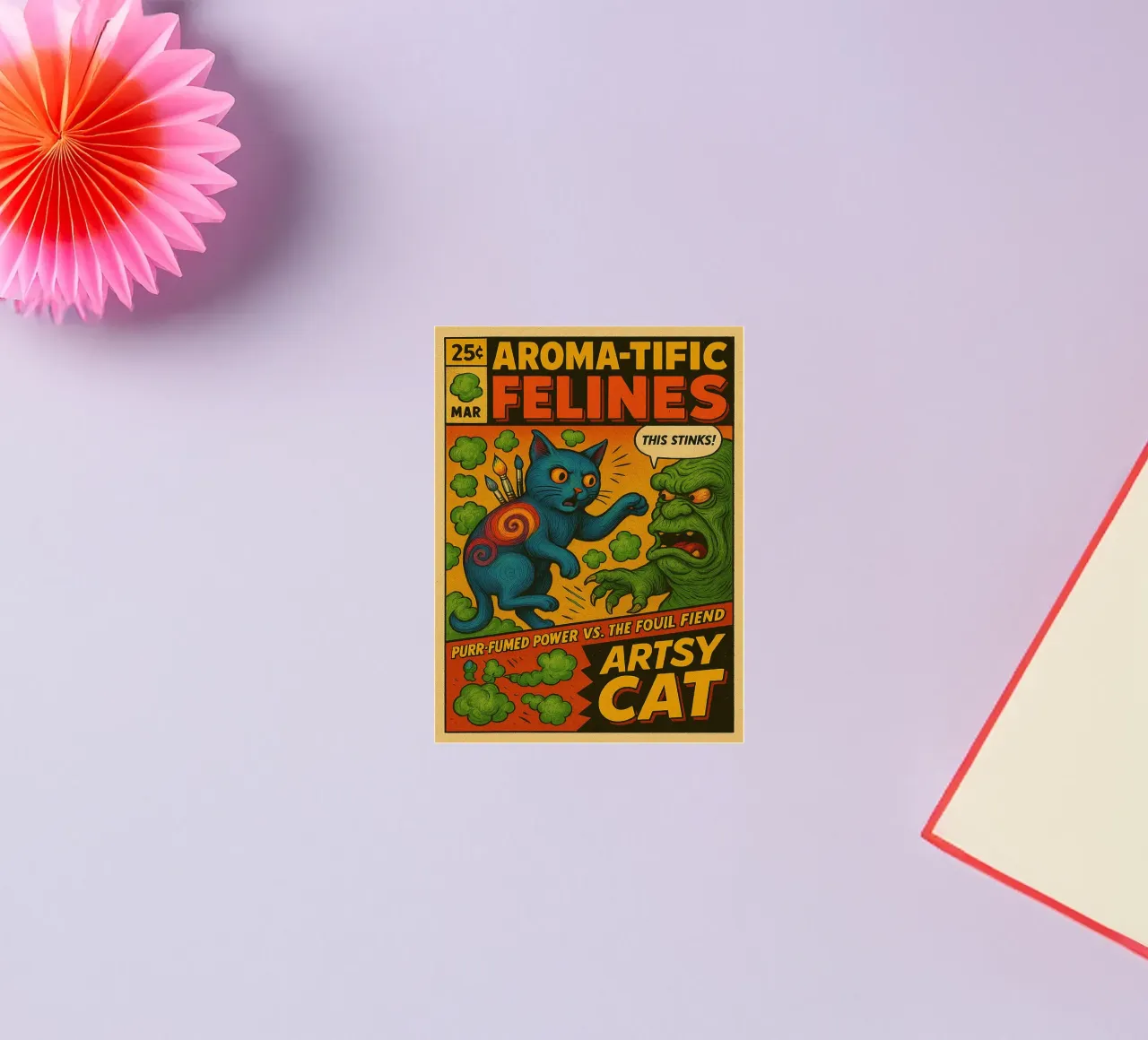 ARTSY CAT - Fresh Supes On The Block adesivo da Vintage Van Gogh