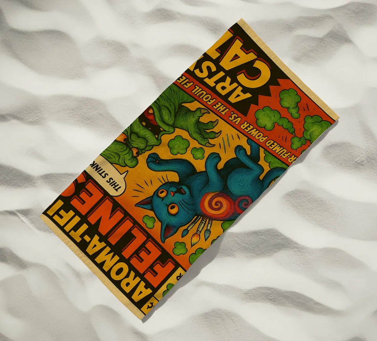 ARTSY CAT - Fresh Supes On The Block telo mare da Vintage Van Gogh