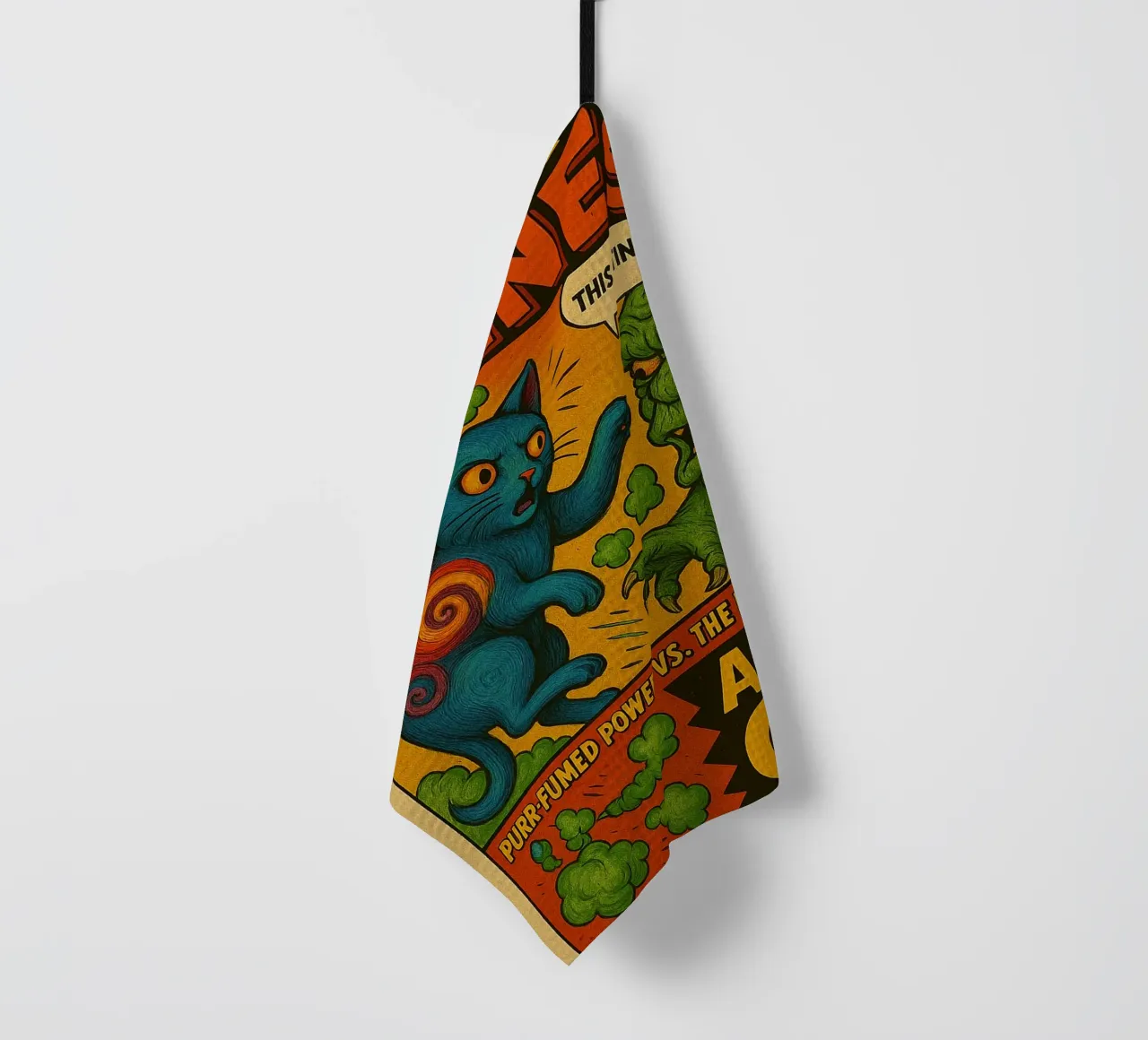 ARTSY CAT - Fresh Supes On The Block canovaccio da cucina da Vintage Van Gogh