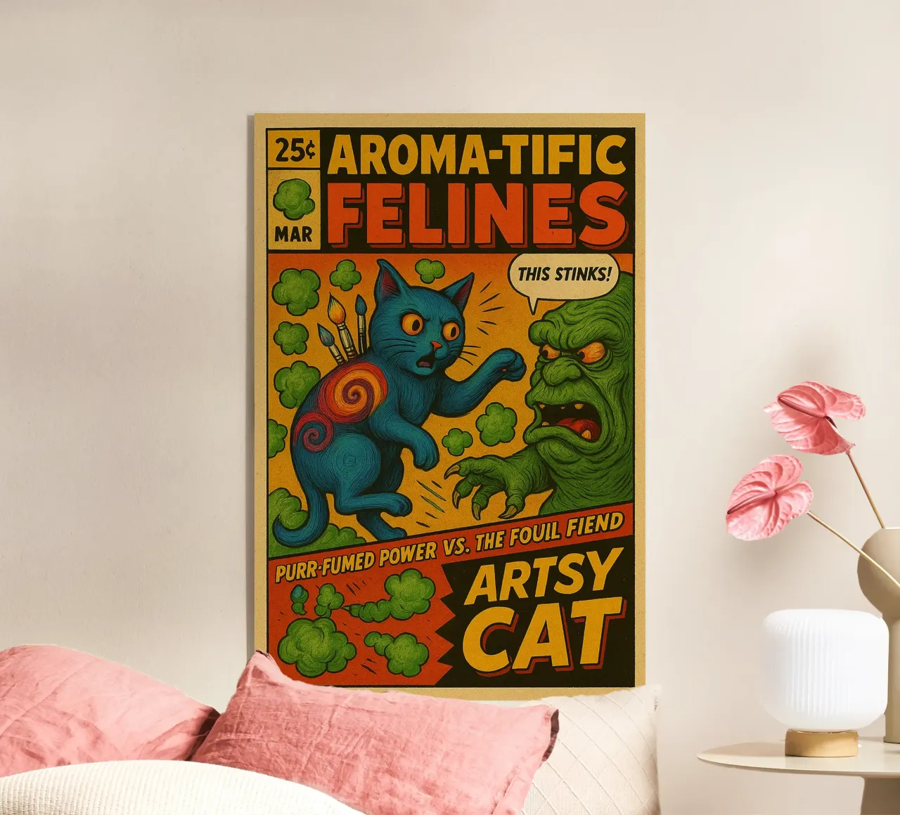 ARTSY CAT - Fresh Supes On The Block plexiglass da Vintage Van Gogh