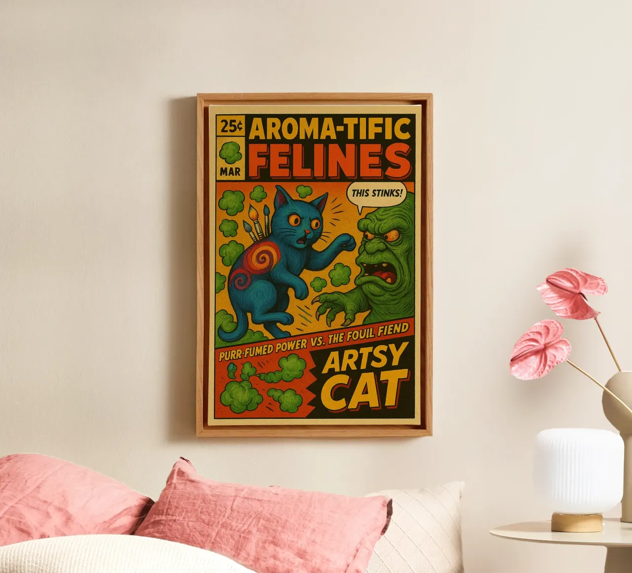 ARTSY CAT - Fresh Supes On The Block tela da Vintage Van Gogh