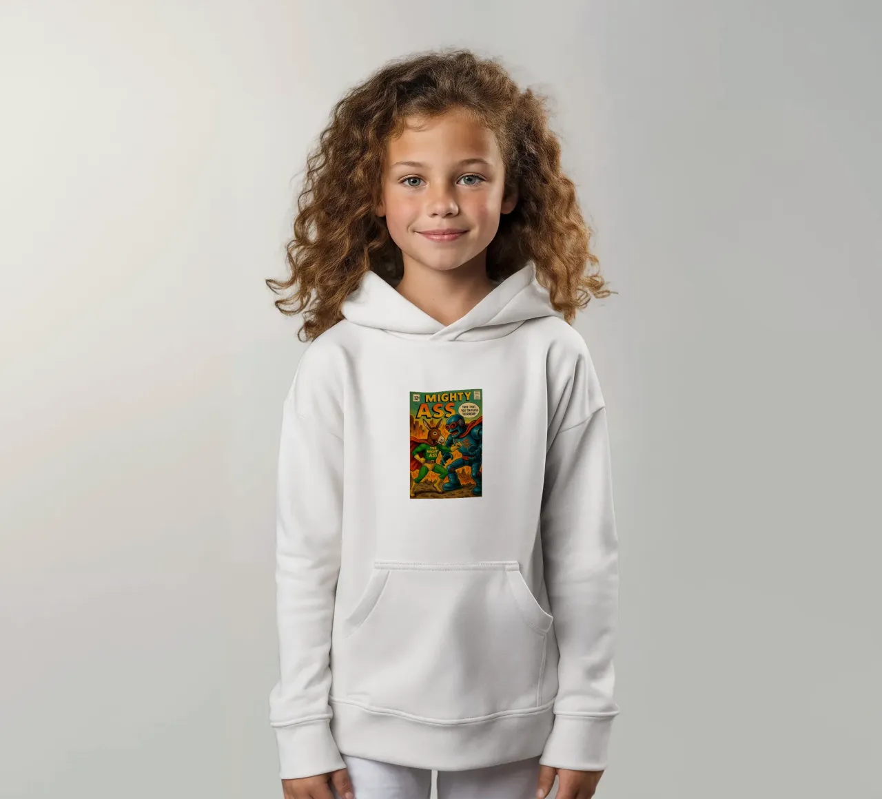 THE MIGHTY ASS - Fresh Supes On The Block felpa bambino con cappuccio da Vintage Van Gogh
