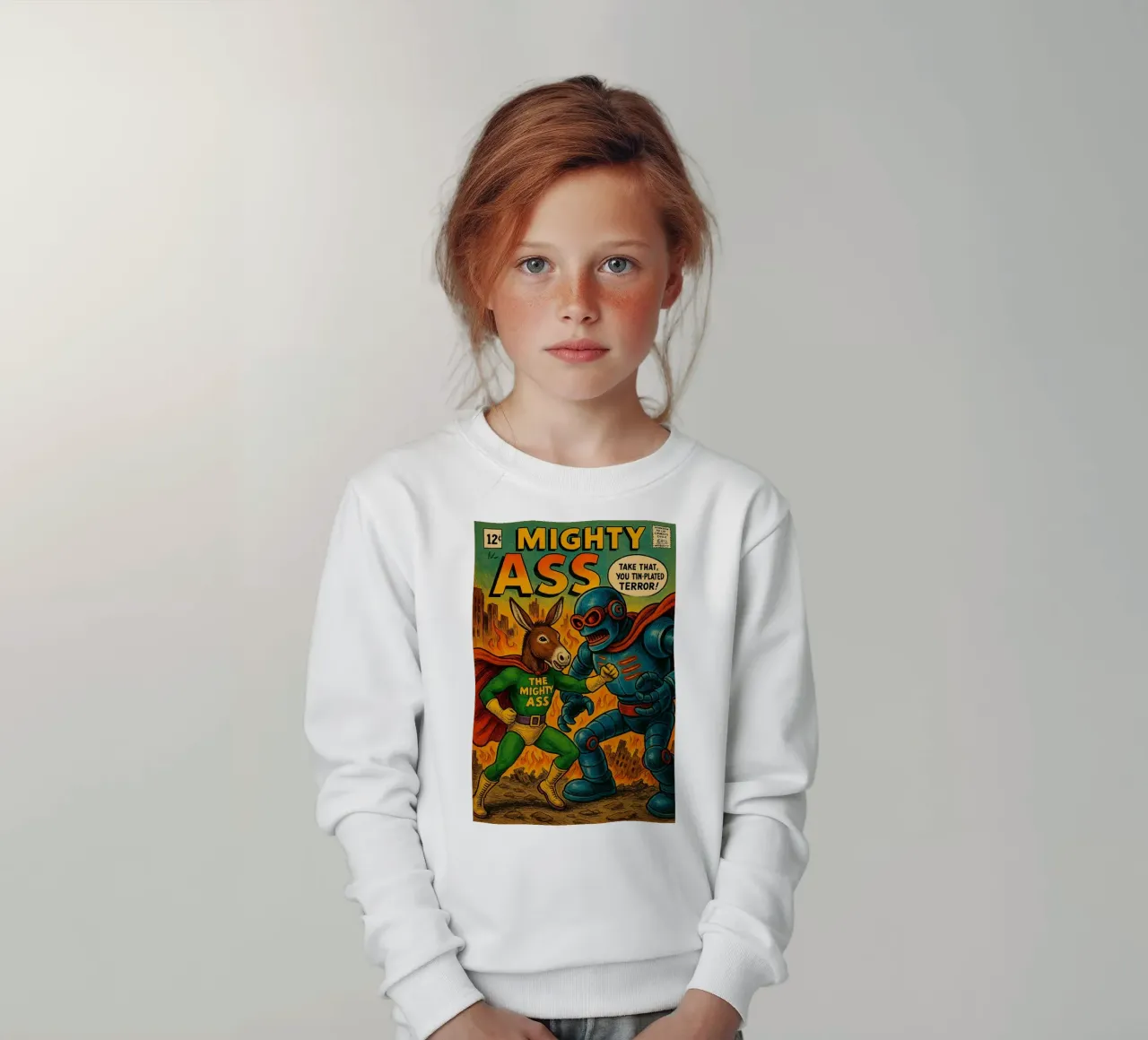 THE MIGHTY ASS - Fresh Supes On The Block felpa bambino da Vintage Van Gogh