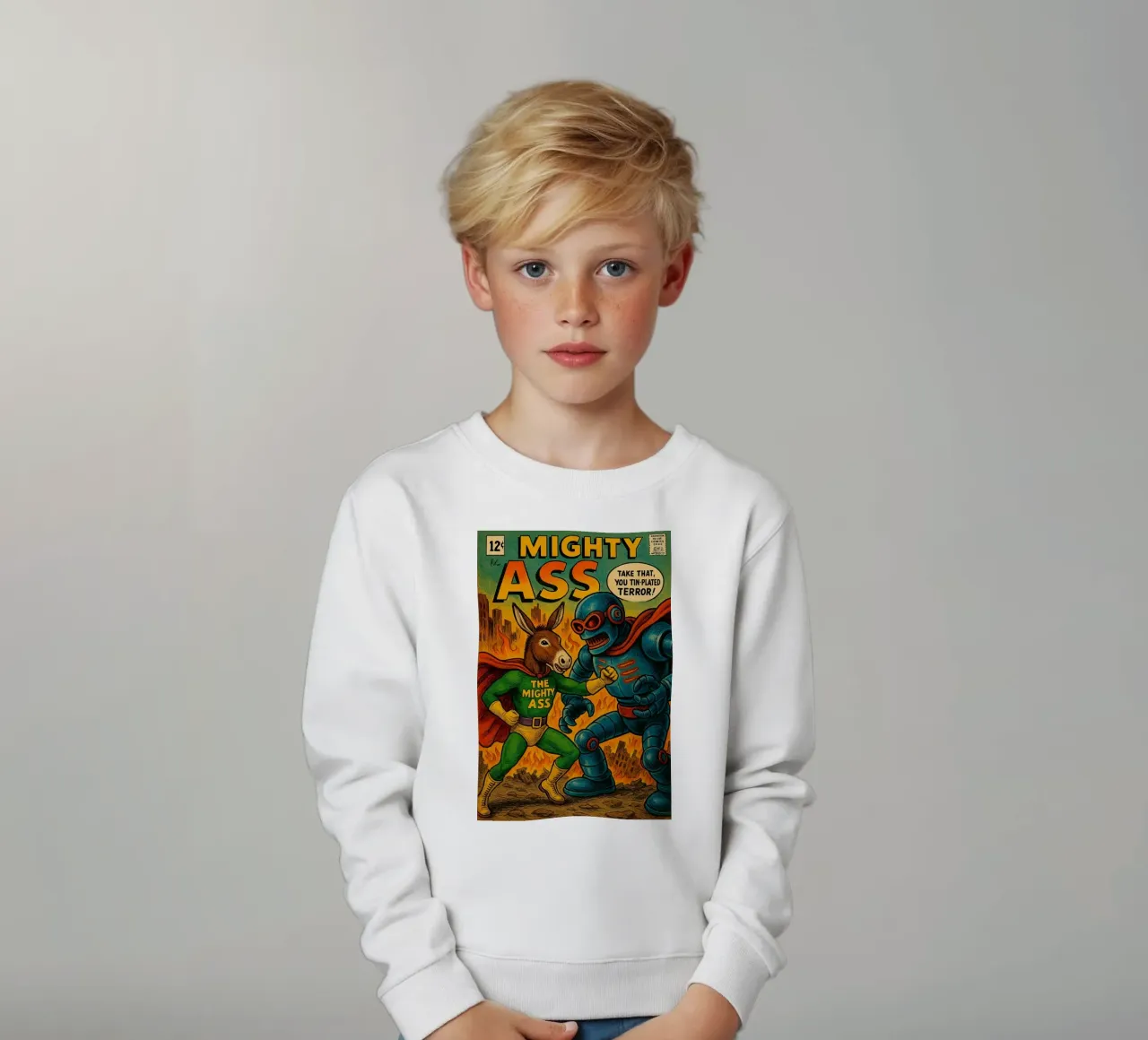 THE MIGHTY ASS - Fresh Supes On The Block felpa bambino da Vintage Van Gogh
