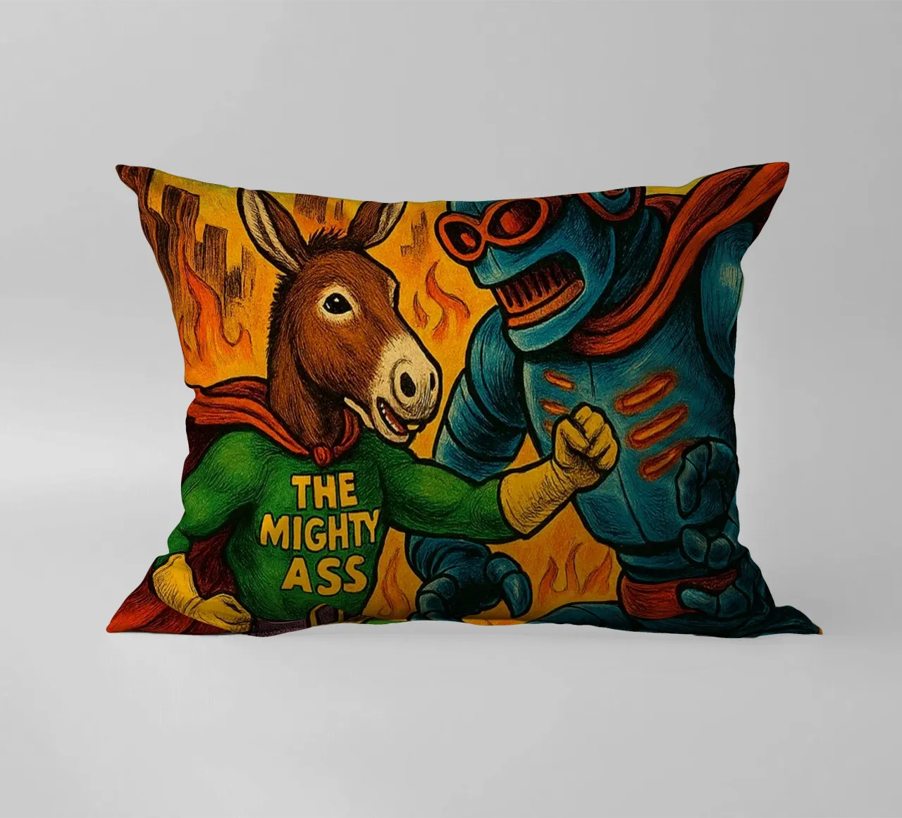 THE MIGHTY ASS - Fresh Supes On The Block cuscino da Vintage Van Gogh