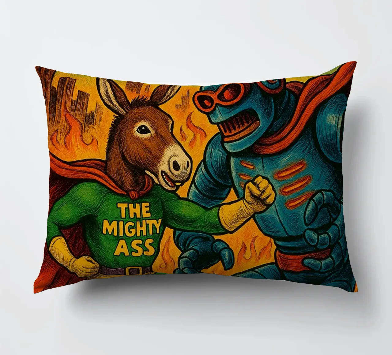 THE MIGHTY ASS - Fresh Supes On The Block cuscino da Vintage Van Gogh