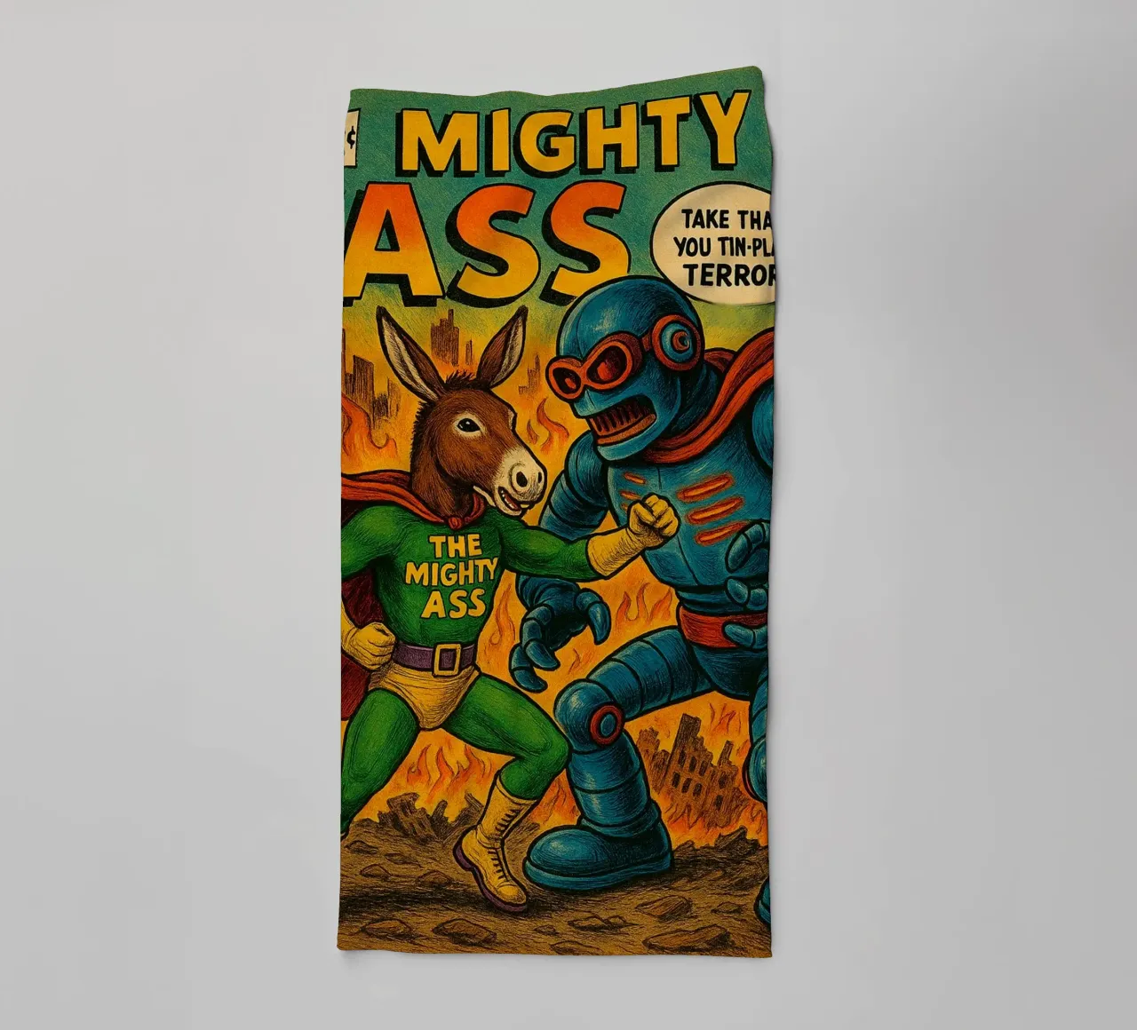 THE MIGHTY ASS - Fresh Supes On The Block towel by Vintage Van Gogh
