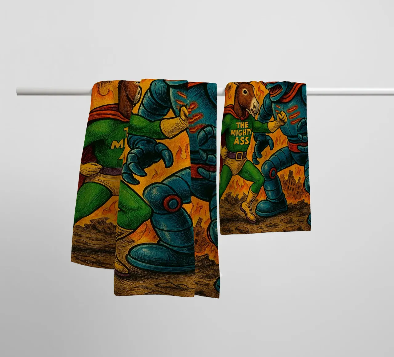 THE MIGHTY ASS - Fresh Supes On The Block towel by Vintage Van Gogh