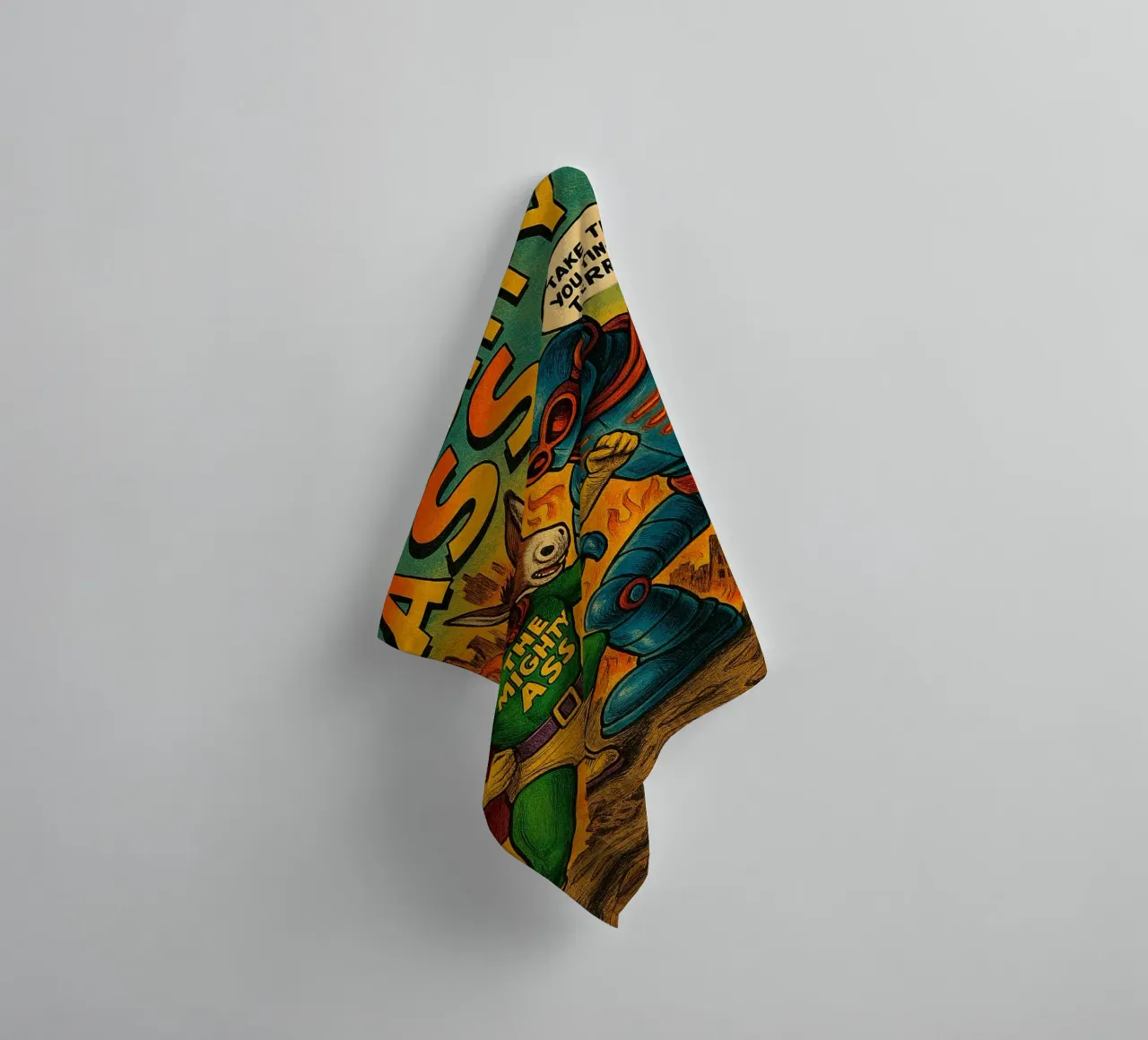 THE MIGHTY ASS - Fresh Supes On The Block towel by Vintage Van Gogh