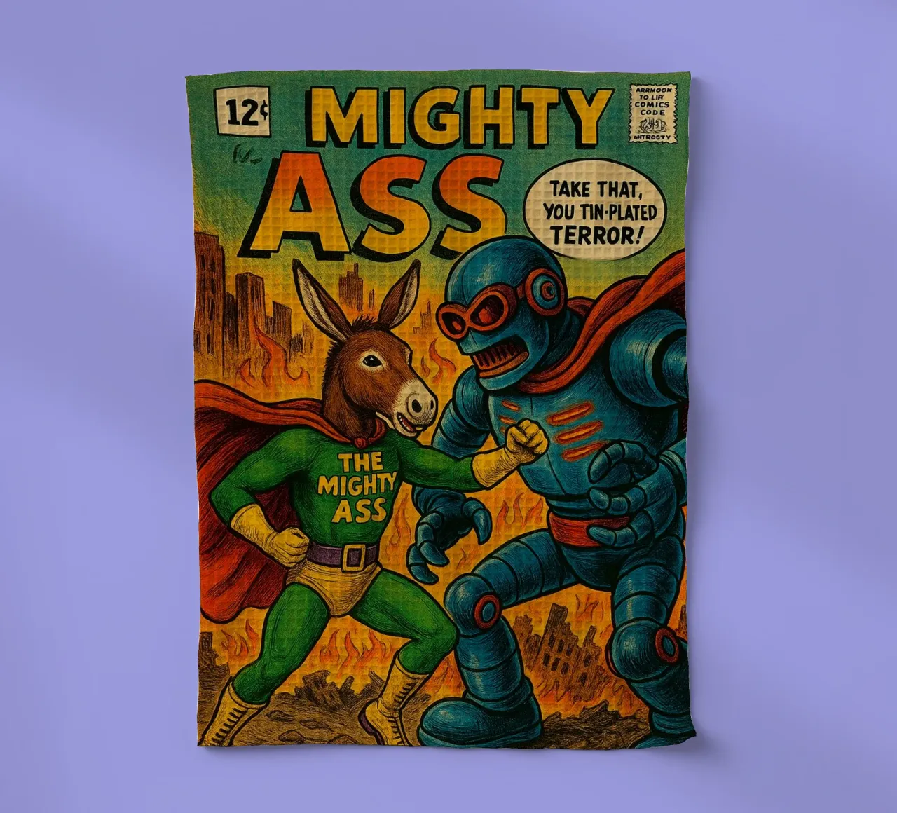 THE MIGHTY ASS - Fresh Supes On The Block torchon de Vintage Van Gogh