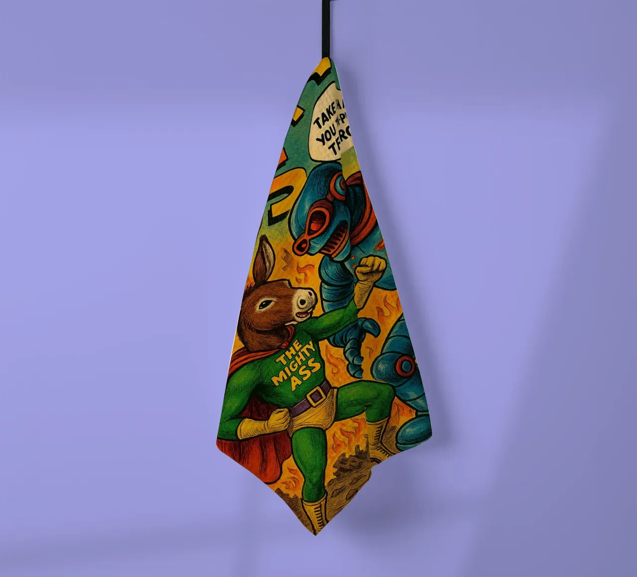 THE MIGHTY ASS - Fresh Supes On The Block torchon de Vintage Van Gogh