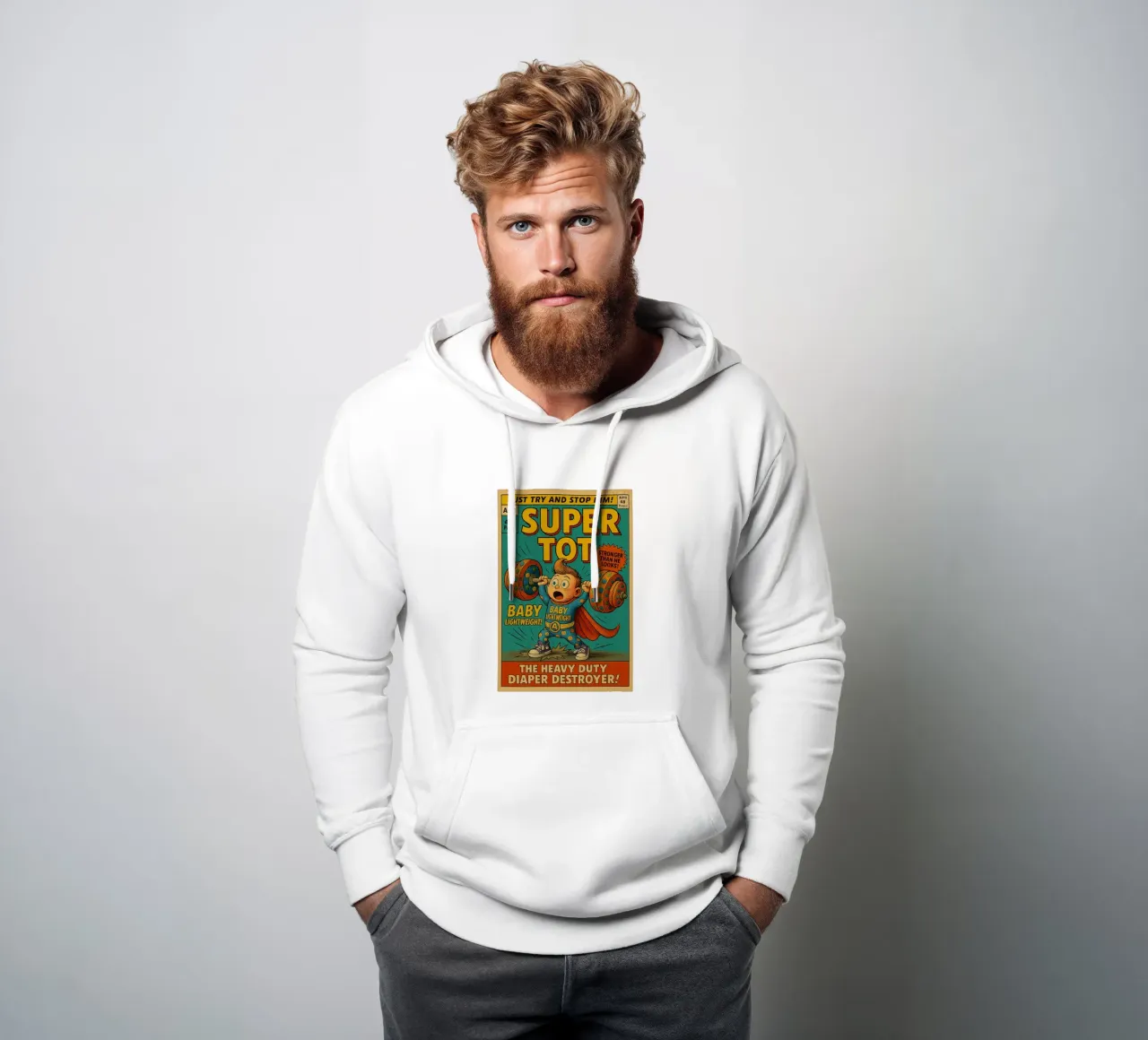BABY LIGHTWEIGHT SUPER TOT - Fresh Supes On The Block felpa con cappuccio da Vintage Van Gogh