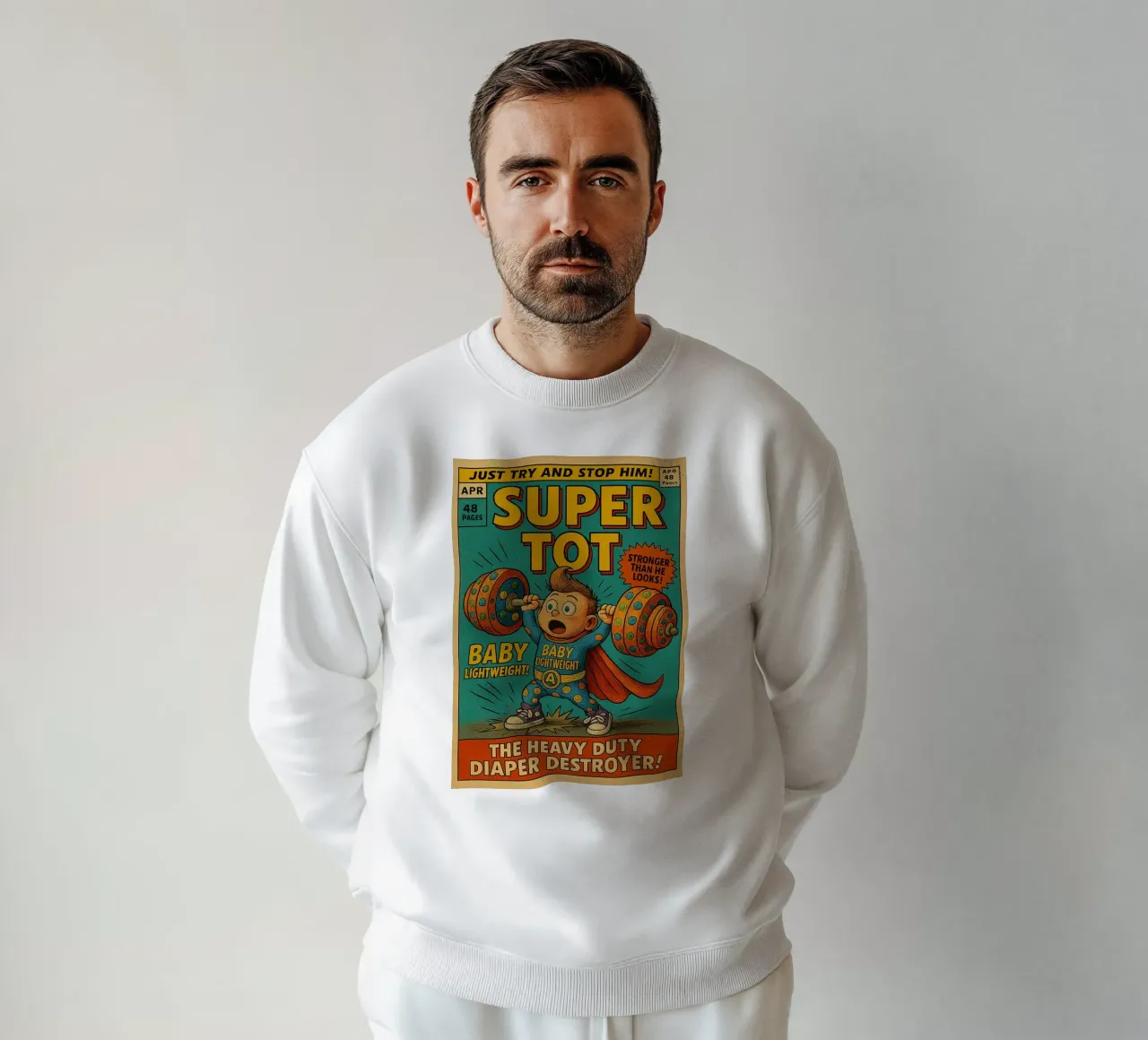 BABY LIGHTWEIGHT SUPER TOT - Fresh Supes On The Block felpa da Vintage Van Gogh
