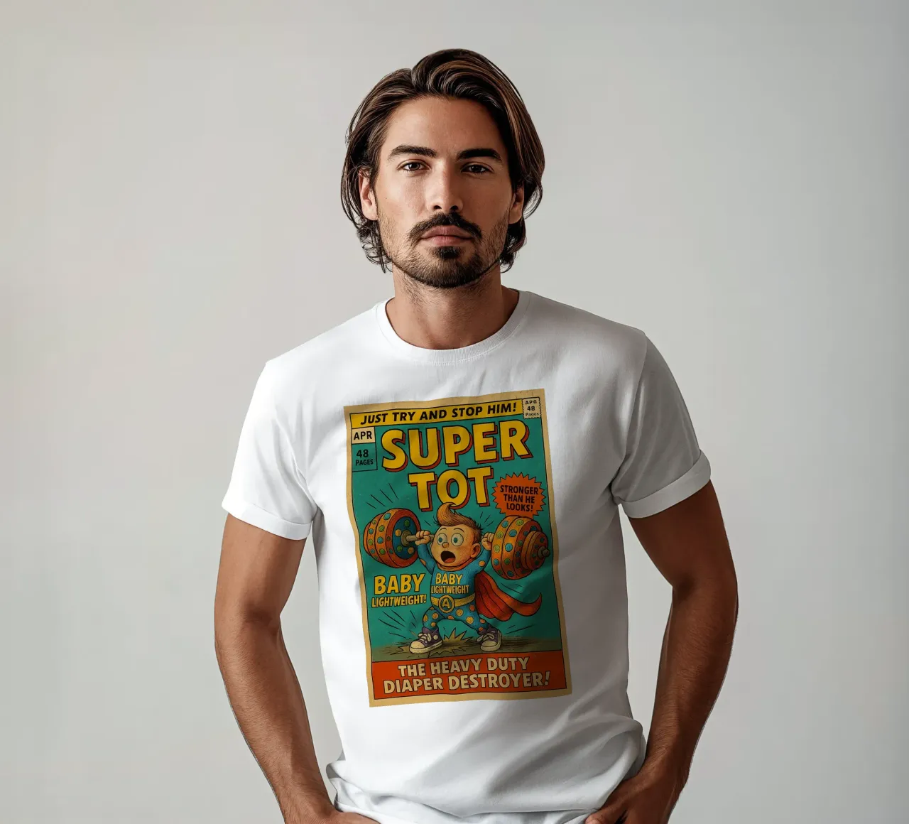 BABY LIGHTWEIGHT SUPER TOT - Fresh Supes On The Block t-shirt da Vintage Van Gogh