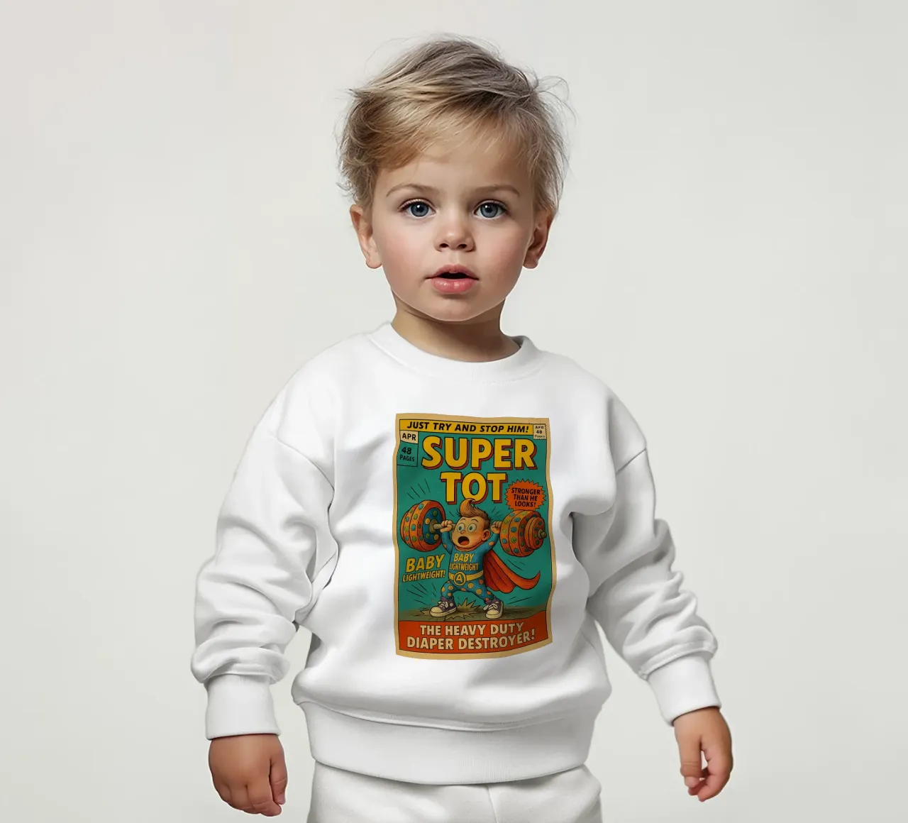 BABY LIGHTWEIGHT SUPER TOT - Fresh Supes On The Block felpa neonato da Vintage Van Gogh