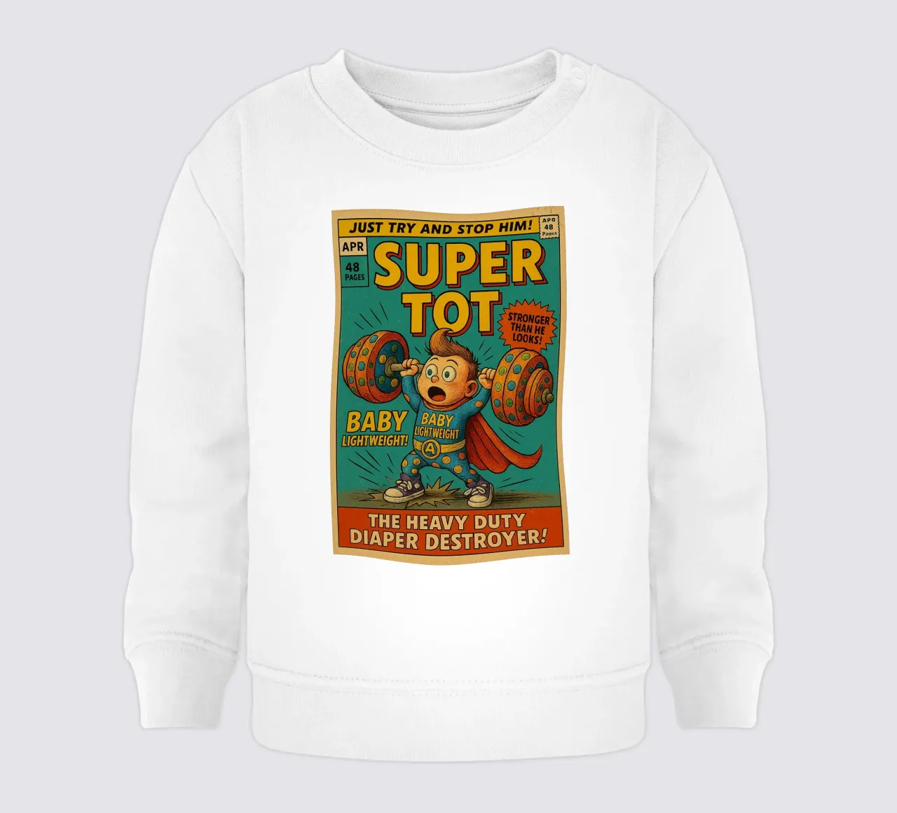 BABY LIGHTWEIGHT SUPER TOT - Fresh Supes On The Block felpa neonato da Vintage Van Gogh