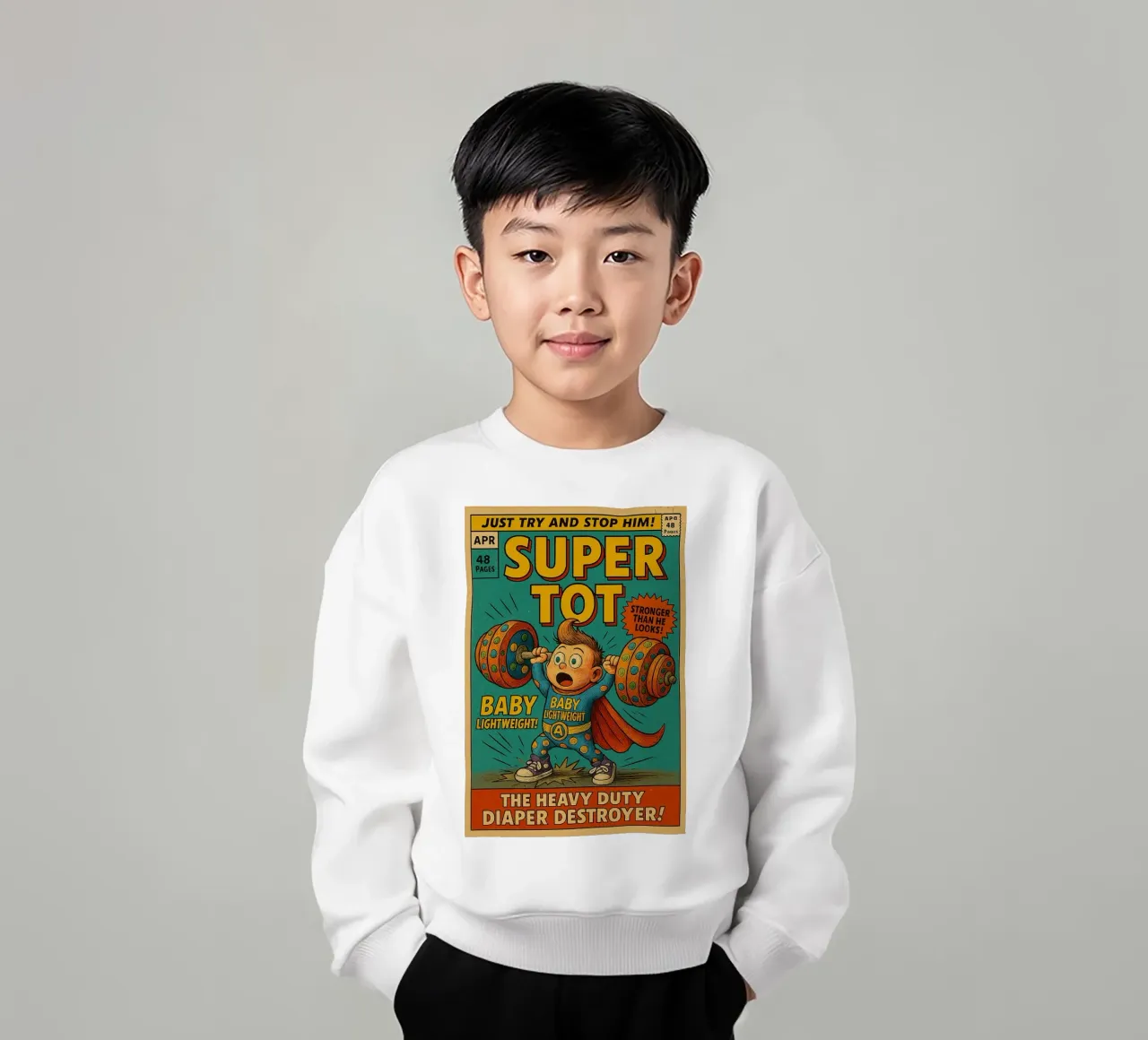 BABY LIGHTWEIGHT SUPER TOT - Fresh Supes On The Block felpa bambino da Vintage Van Gogh