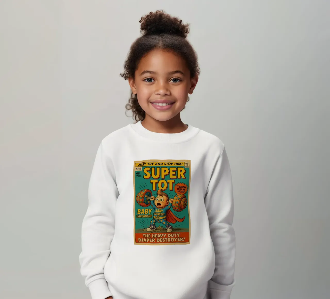 BABY LIGHTWEIGHT SUPER TOT - Fresh Supes On The Block felpa bambino da Vintage Van Gogh