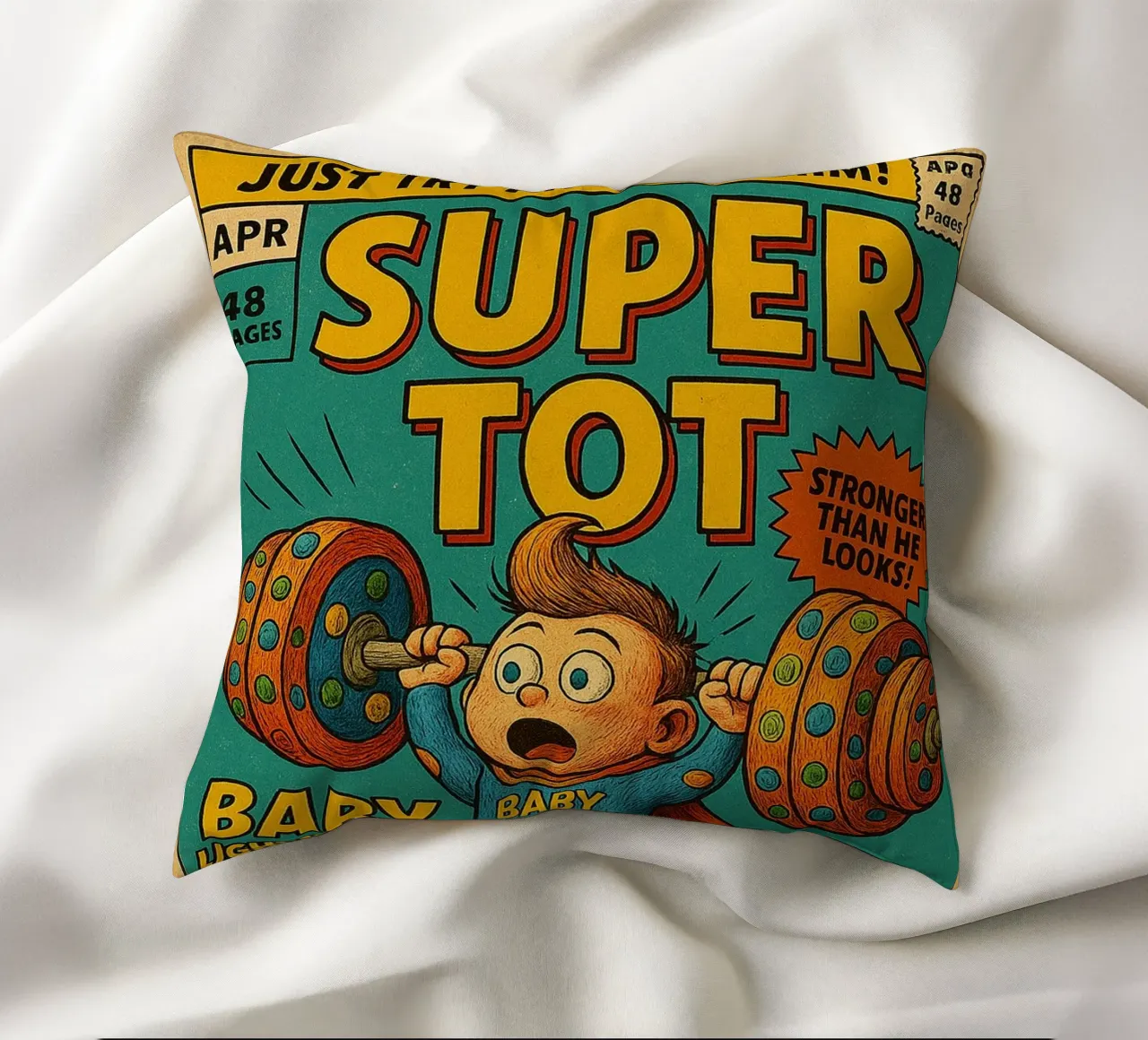 BABY LIGHTWEIGHT SUPER TOT - Fresh Supes On The Block cuscino da Vintage Van Gogh