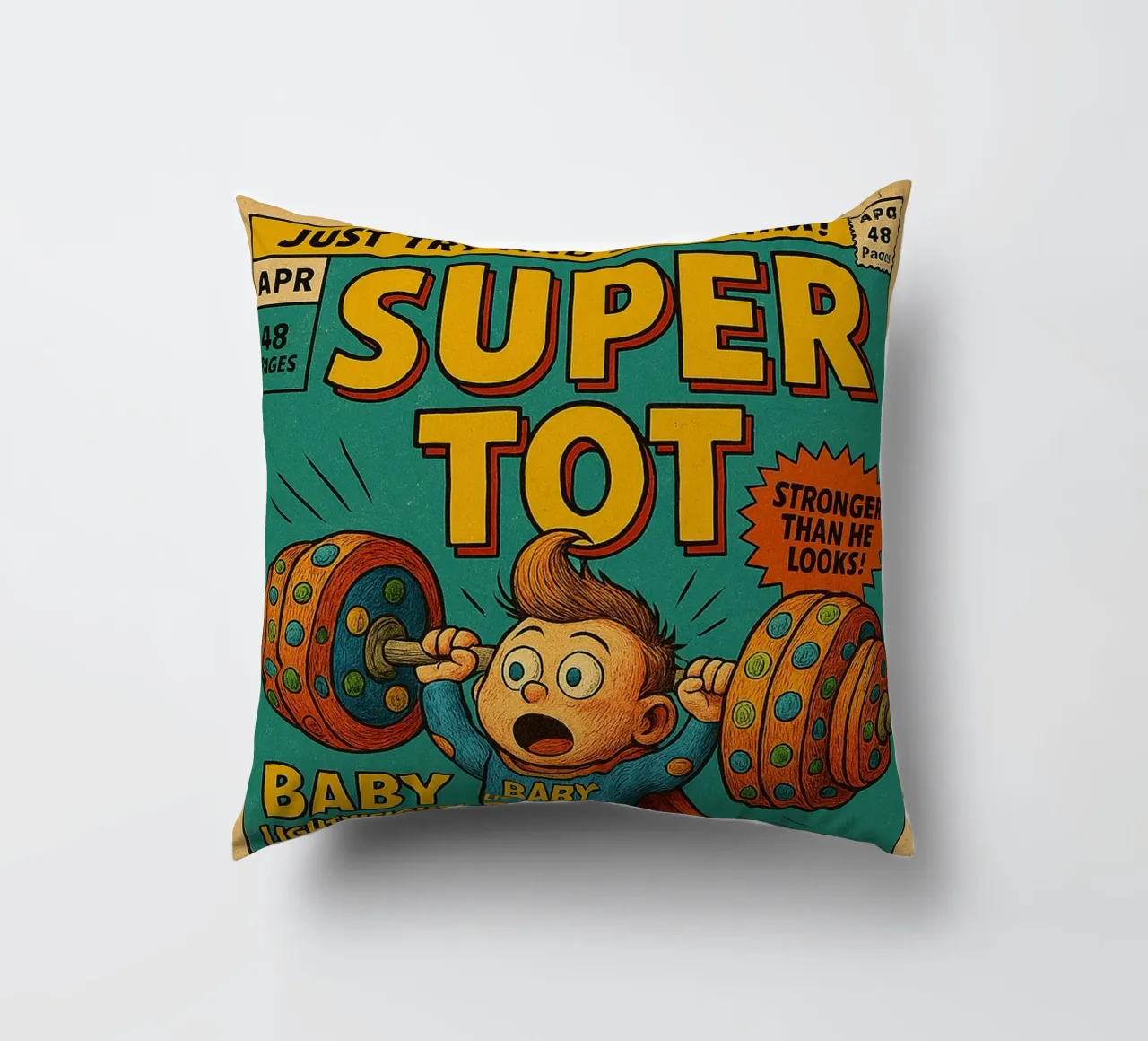 BABY LIGHTWEIGHT SUPER TOT - Fresh Supes On The Block cuscino da Vintage Van Gogh