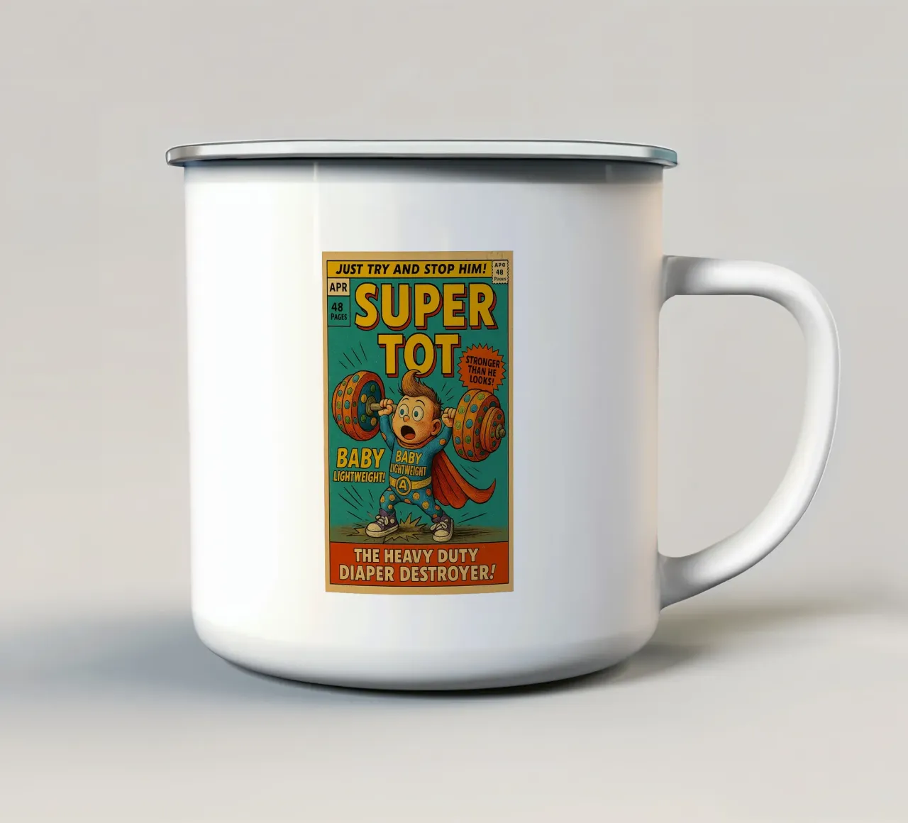 BABY LIGHTWEIGHT SUPER TOT - Fresh Supes On The Block emaille mok van Vintage Van Gogh