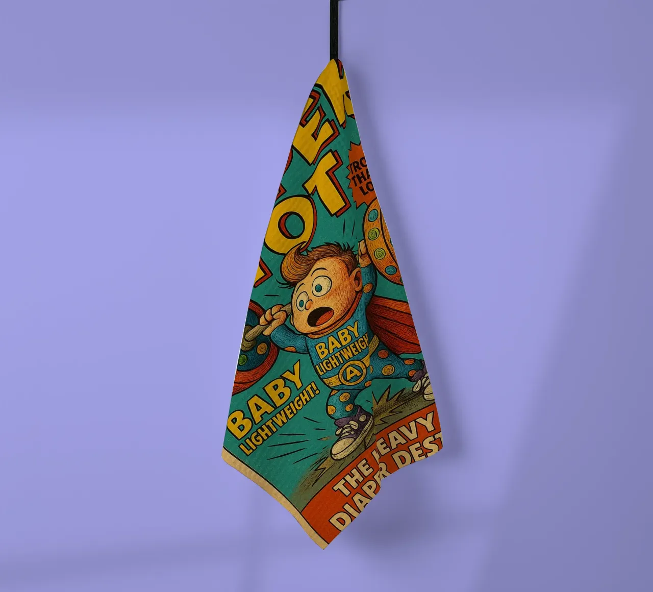 BABY LIGHTWEIGHT SUPER TOT - Fresh Supes On The Block canovaccio da cucina da Vintage Van Gogh