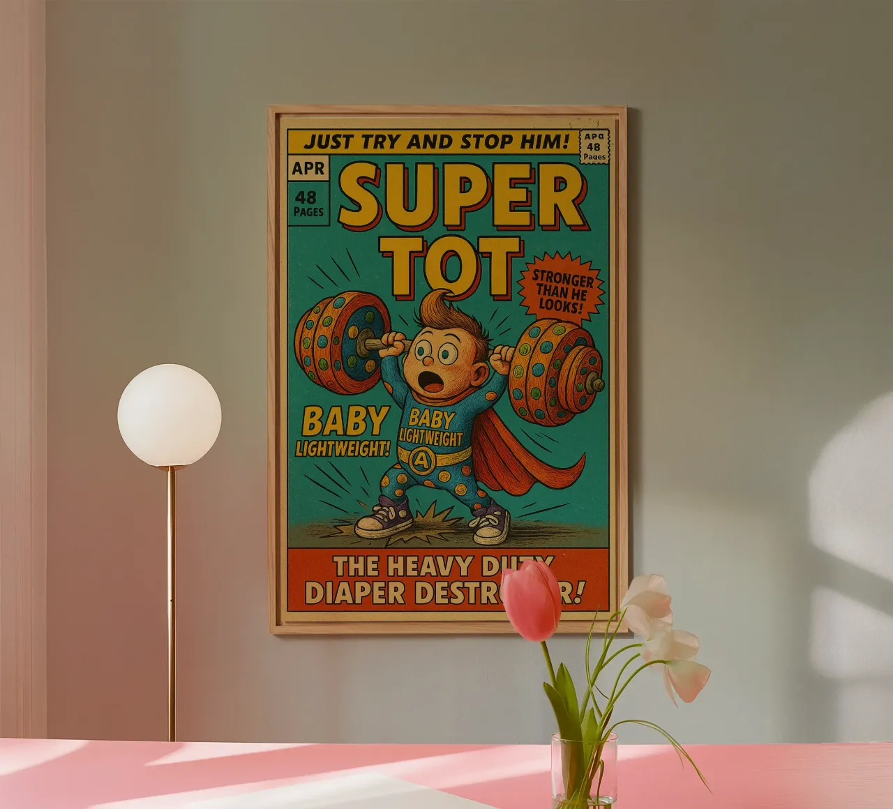 BABY LIGHTWEIGHT SUPER TOT - Fresh Supes On The Block alluminio dibond da Vintage Van Gogh