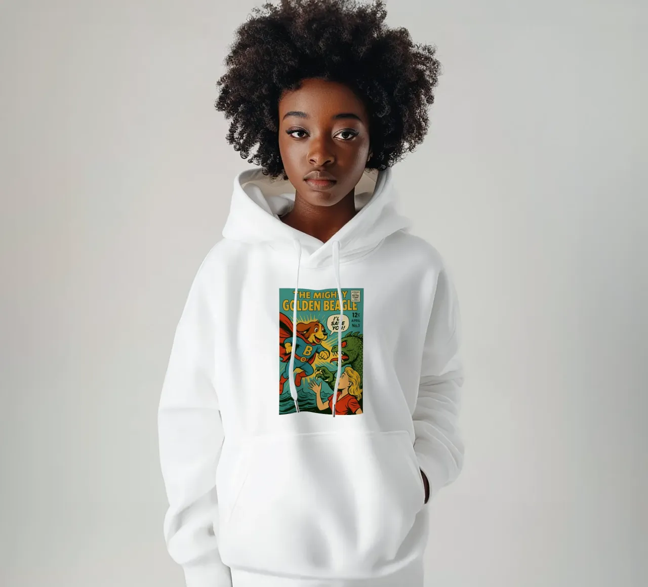 THE MIGHTY GOLDEN BEAGLE - Fresh Supes On The Block sudadera con capucha de Vintage Van Gogh