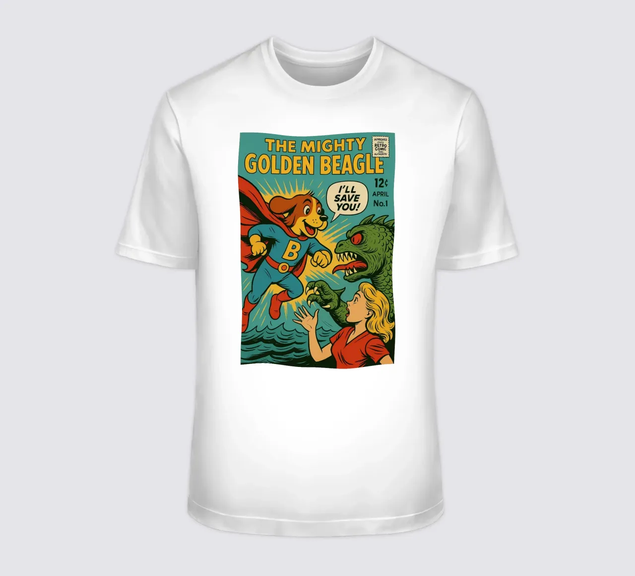 THE MIGHTY GOLDEN BEAGLE - Fresh Supes On The Block camiseta de Vintage Van Gogh