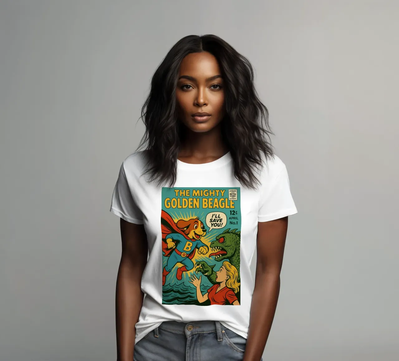 THE MIGHTY GOLDEN BEAGLE - Fresh Supes On The Block t-shirt da donna da Vintage Van Gogh