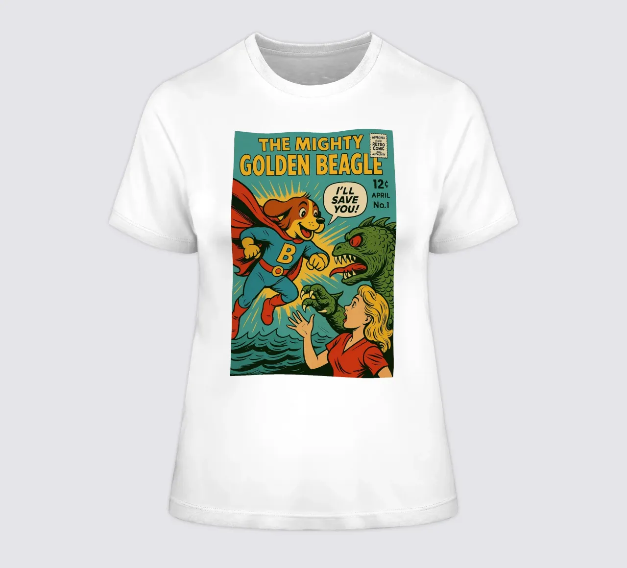THE MIGHTY GOLDEN BEAGLE - Fresh Supes On The Block t-shirt da donna da Vintage Van Gogh