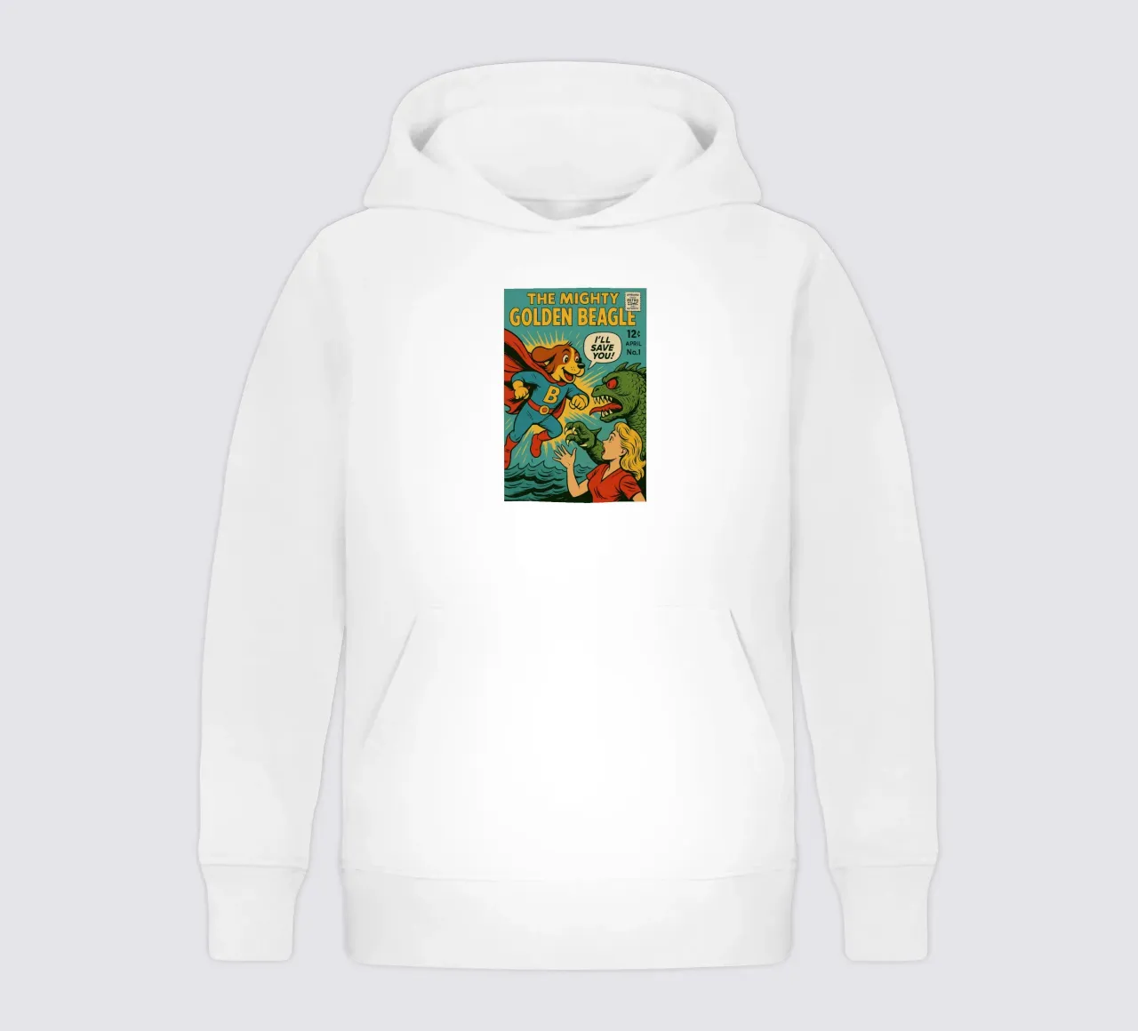 THE MIGHTY GOLDEN BEAGLE - Fresh Supes On The Block sudadera con capucha para niño de Vintage Van Gogh