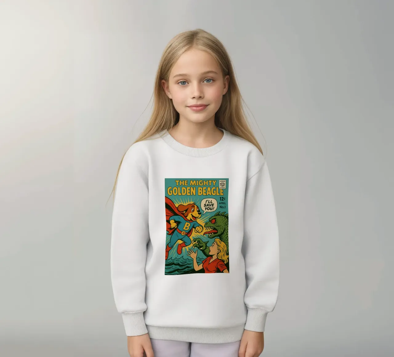 THE MIGHTY GOLDEN BEAGLE - Fresh Supes On The Block felpa bambino da Vintage Van Gogh