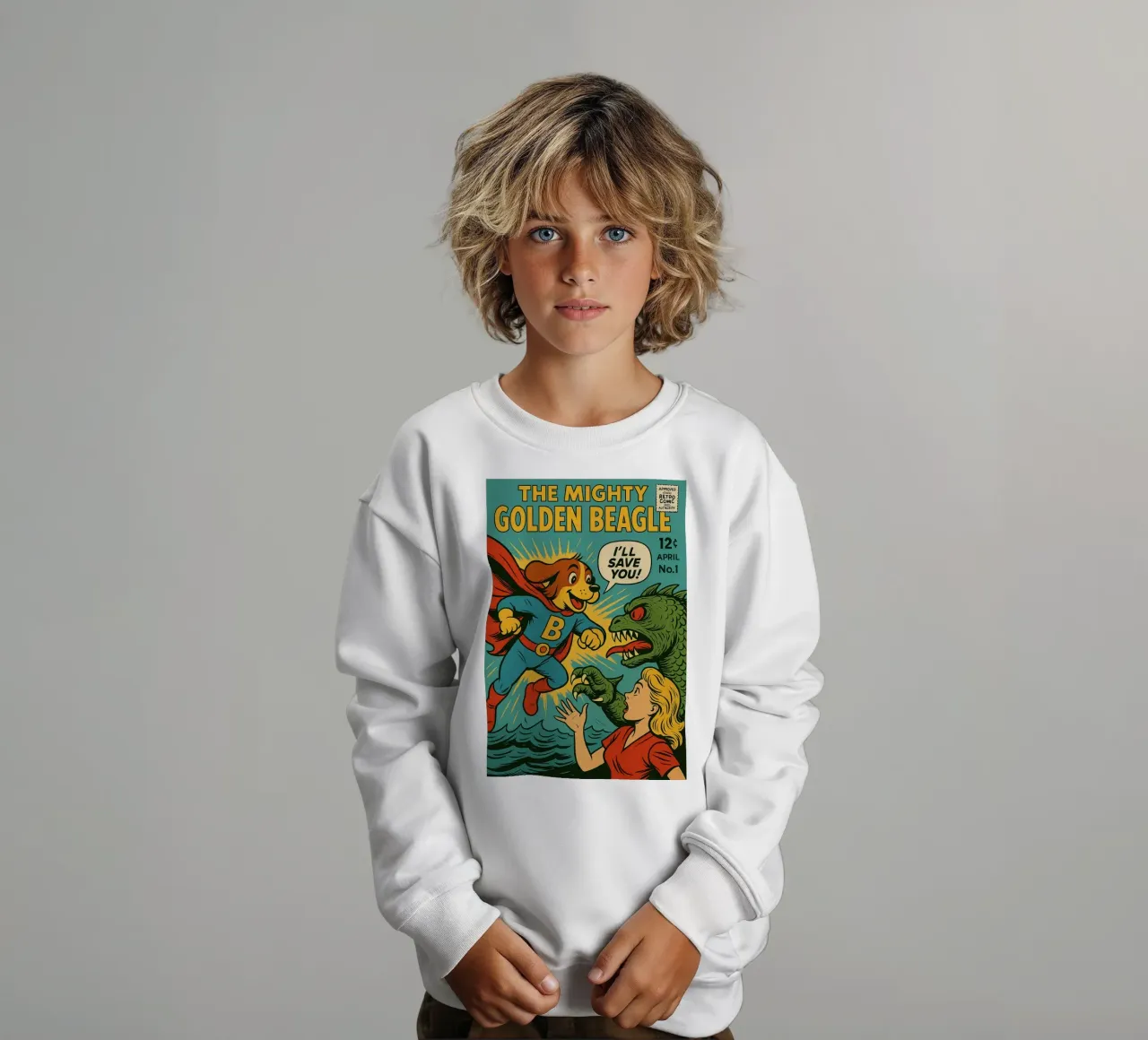 THE MIGHTY GOLDEN BEAGLE - Fresh Supes On The Block felpa bambino da Vintage Van Gogh