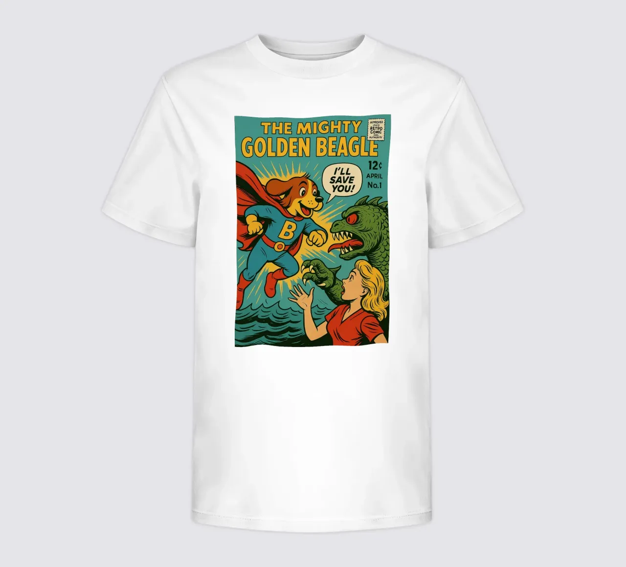 THE MIGHTY GOLDEN BEAGLE - Fresh Supes On The Block t-shirt bambini da Vintage Van Gogh