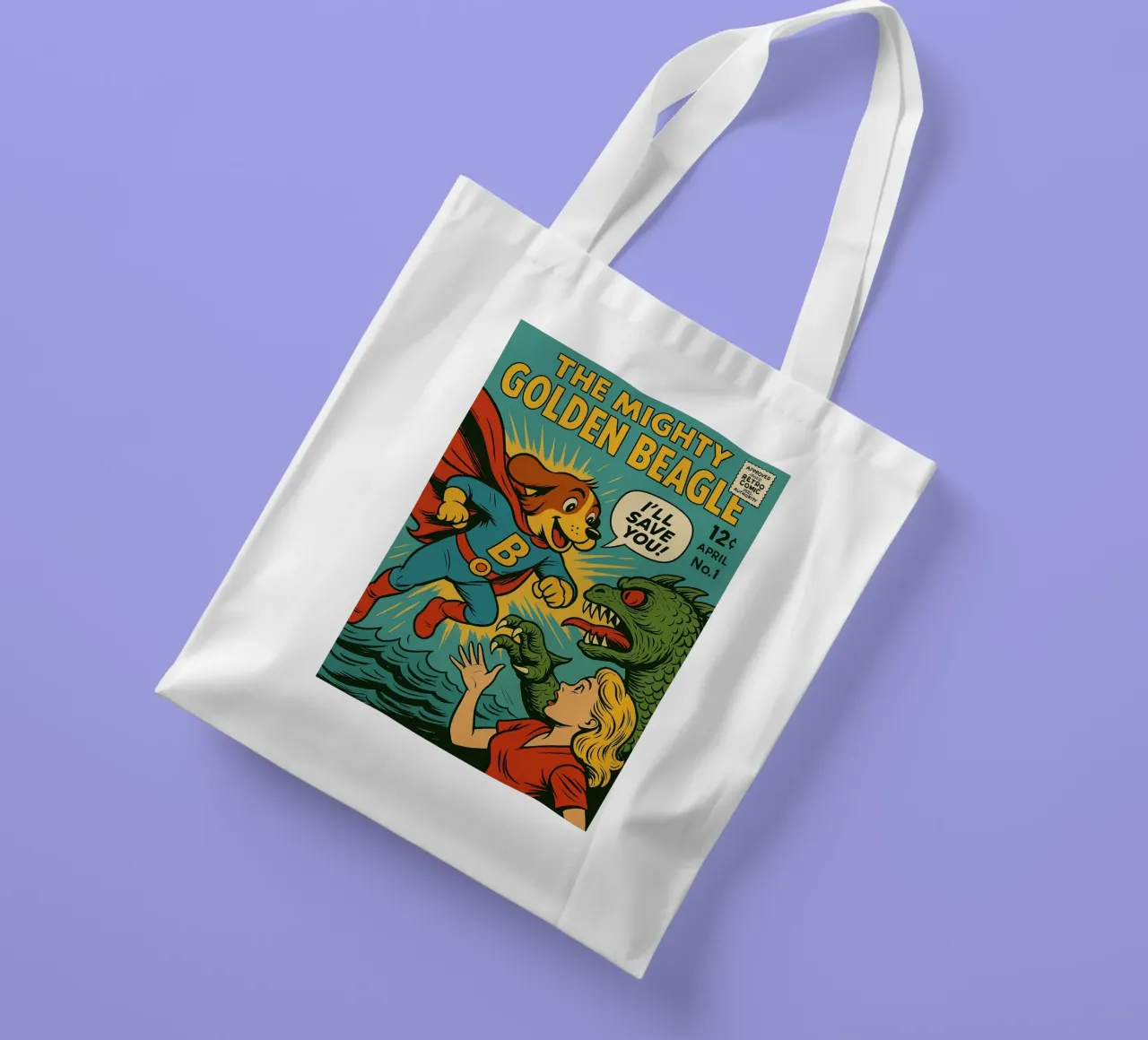 THE MIGHTY GOLDEN BEAGLE - Fresh Supes On The Block borsa in juta da Vintage Van Gogh
