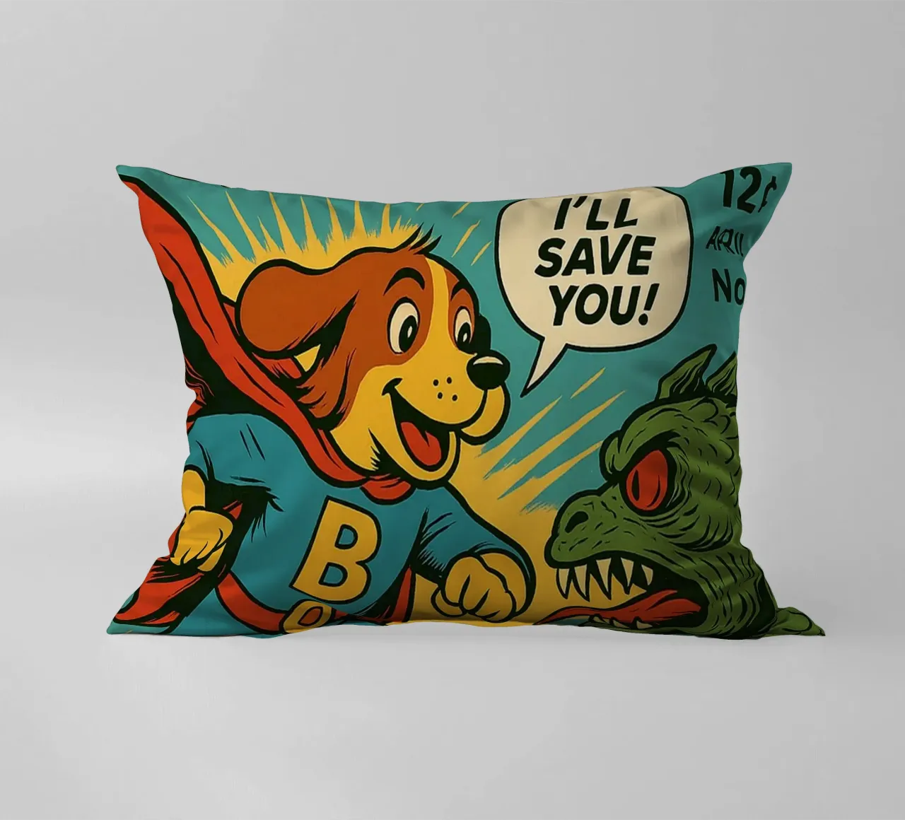 THE MIGHTY GOLDEN BEAGLE - Fresh Supes On The Block cuscino da Vintage Van Gogh