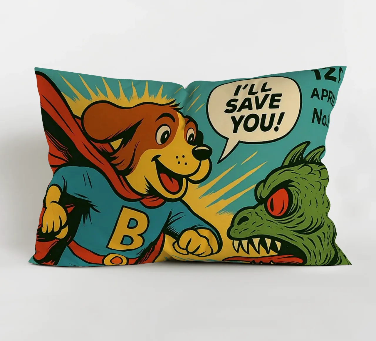 THE MIGHTY GOLDEN BEAGLE - Fresh Supes On The Block cuscino da Vintage Van Gogh