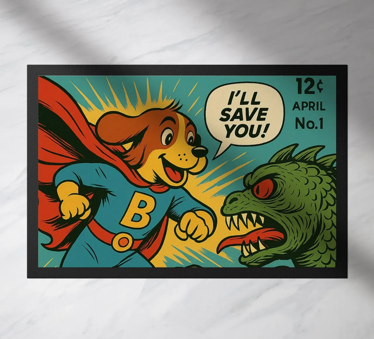 THE MIGHTY GOLDEN BEAGLE - Fresh Supes On The Block zerbino da Vintage Van Gogh