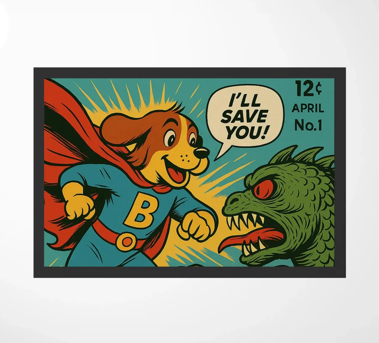 THE MIGHTY GOLDEN BEAGLE - Fresh Supes On The Block zerbino da Vintage Van Gogh