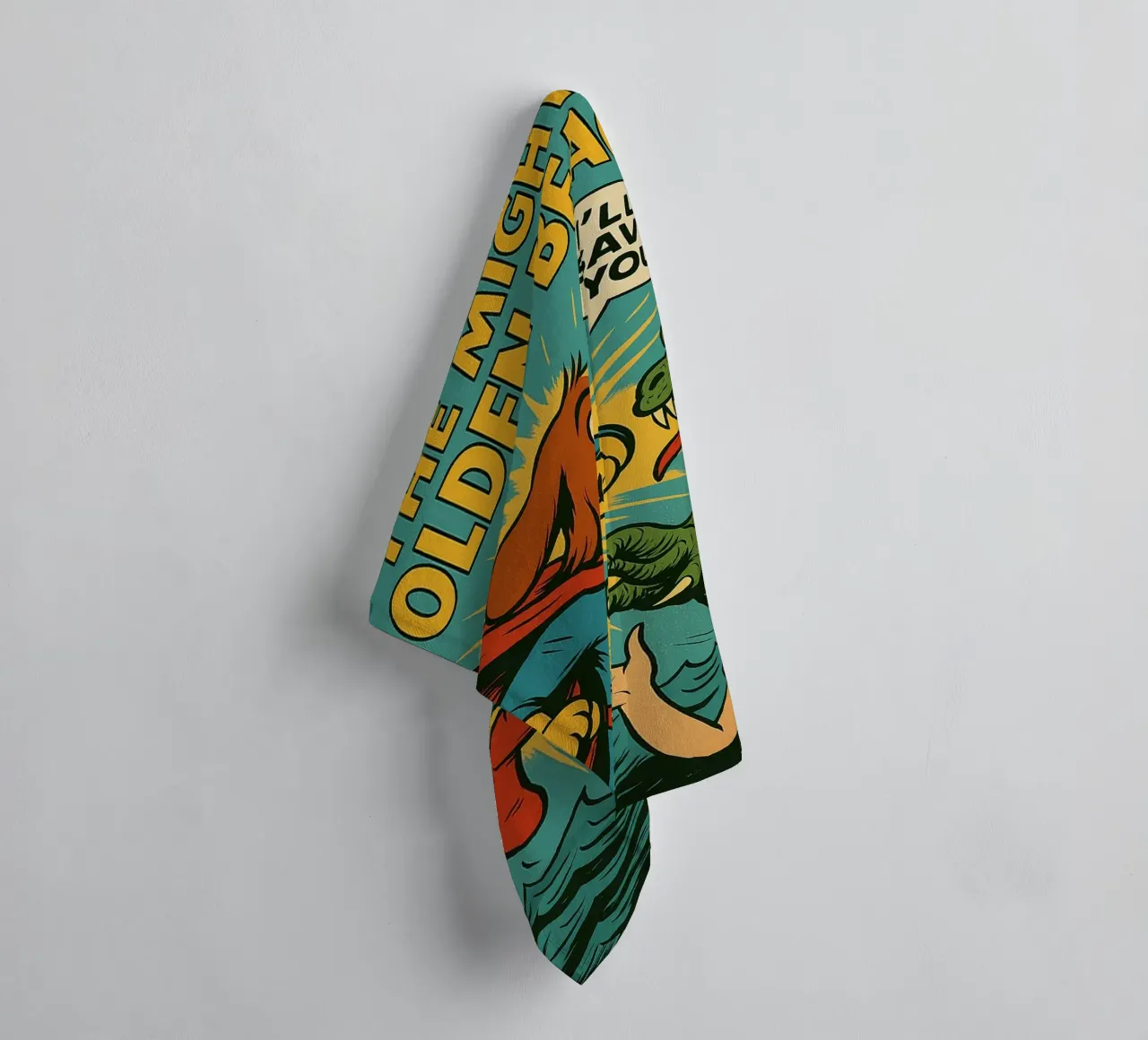THE MIGHTY GOLDEN BEAGLE - Fresh Supes On The Block asciugamano da bagno da Vintage Van Gogh
