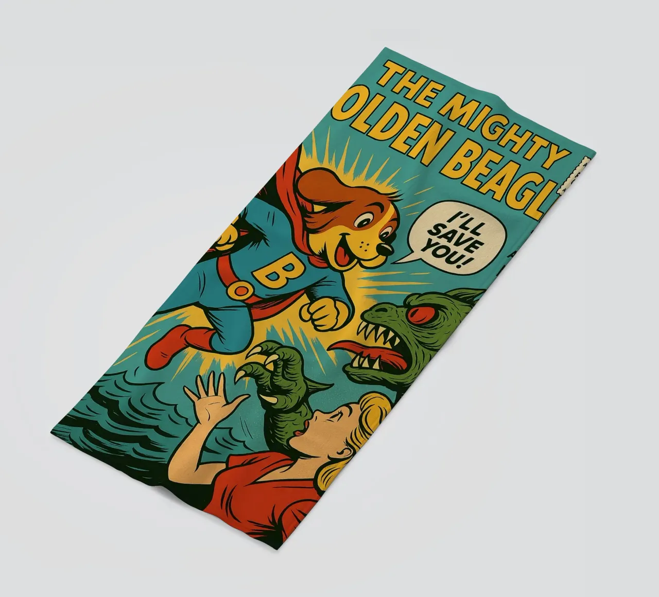THE MIGHTY GOLDEN BEAGLE - Fresh Supes On The Block telo mare da Vintage Van Gogh