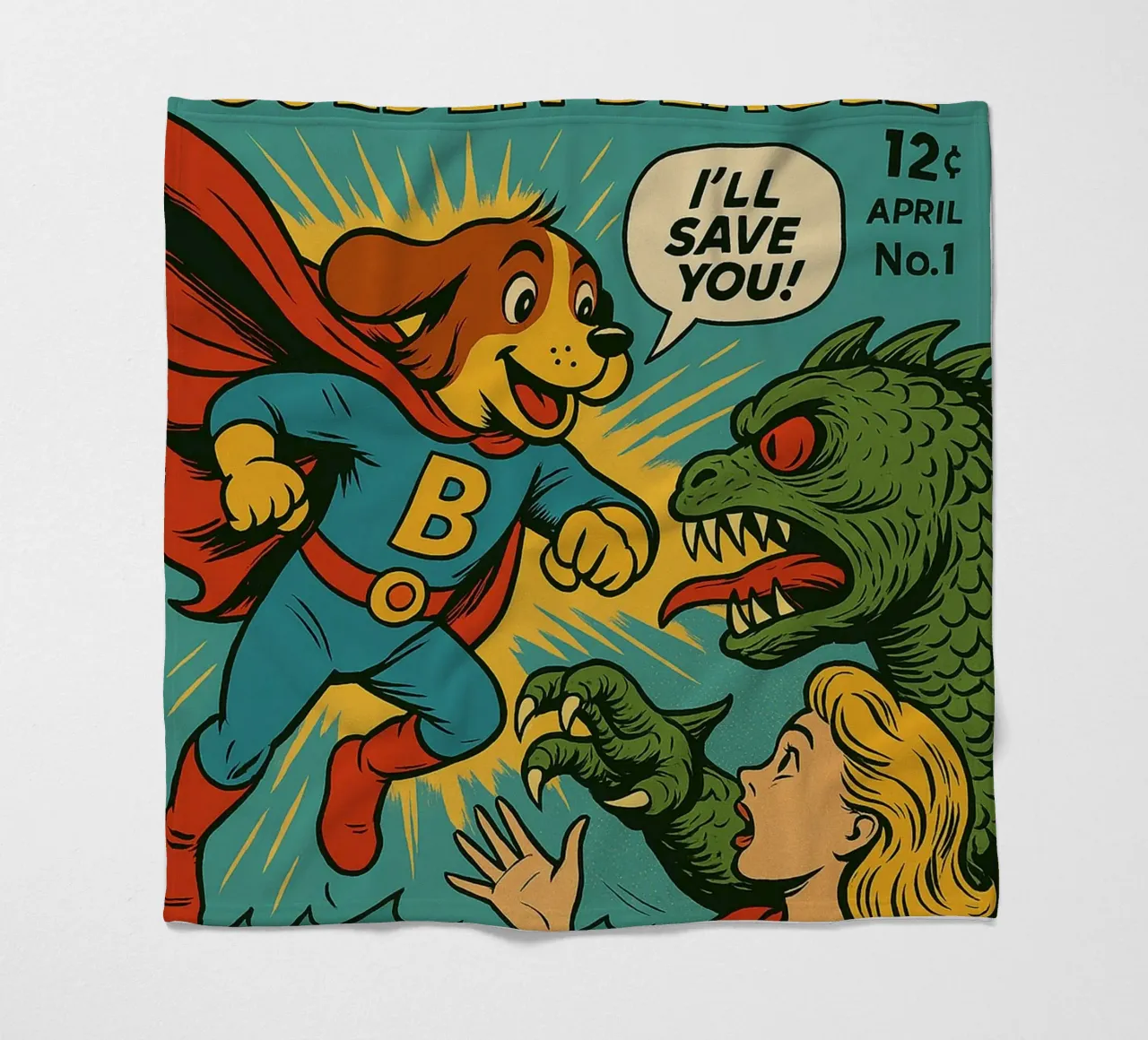 THE MIGHTY GOLDEN BEAGLE - Fresh Supes On The Block coperta in pile da Vintage Van Gogh