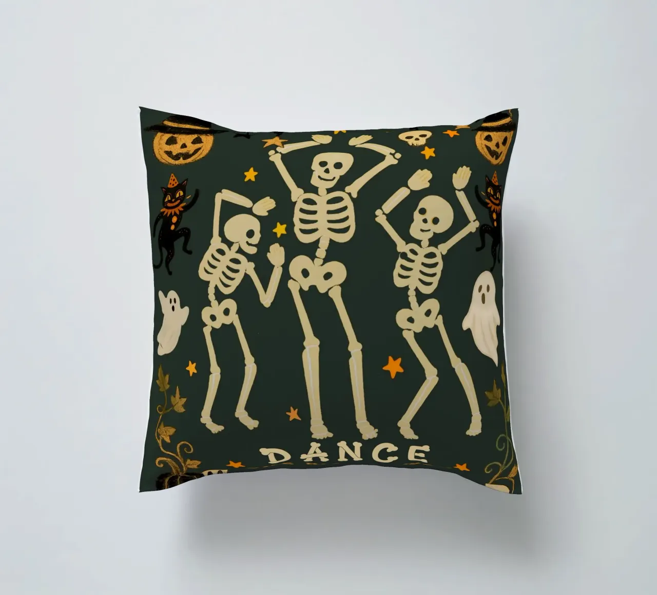 Festa di Halloween da ballare tutta la notte cuscino da Taika Tori Art