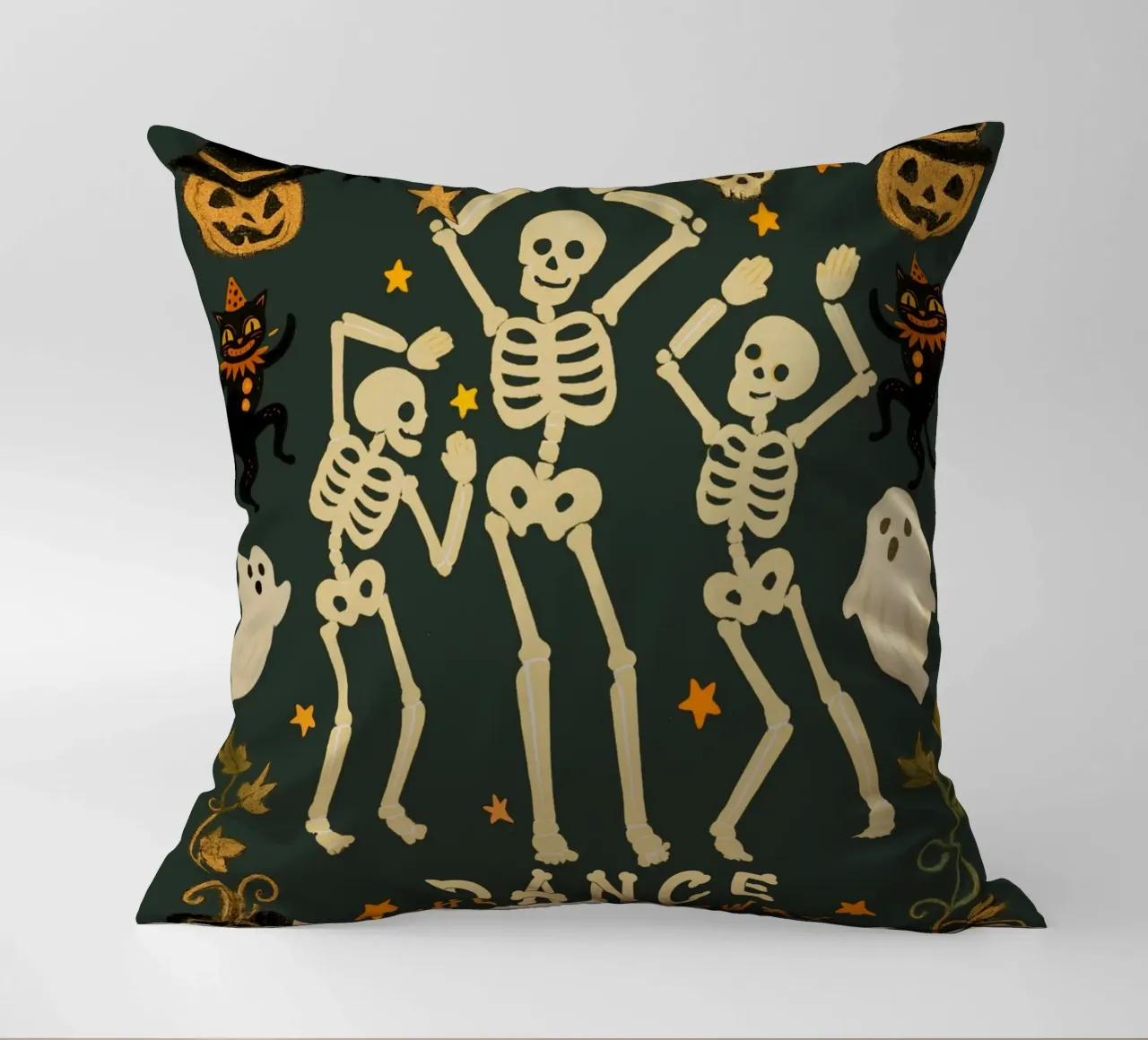 Festa di Halloween da ballare tutta la notte cuscino da Taika Tori Art