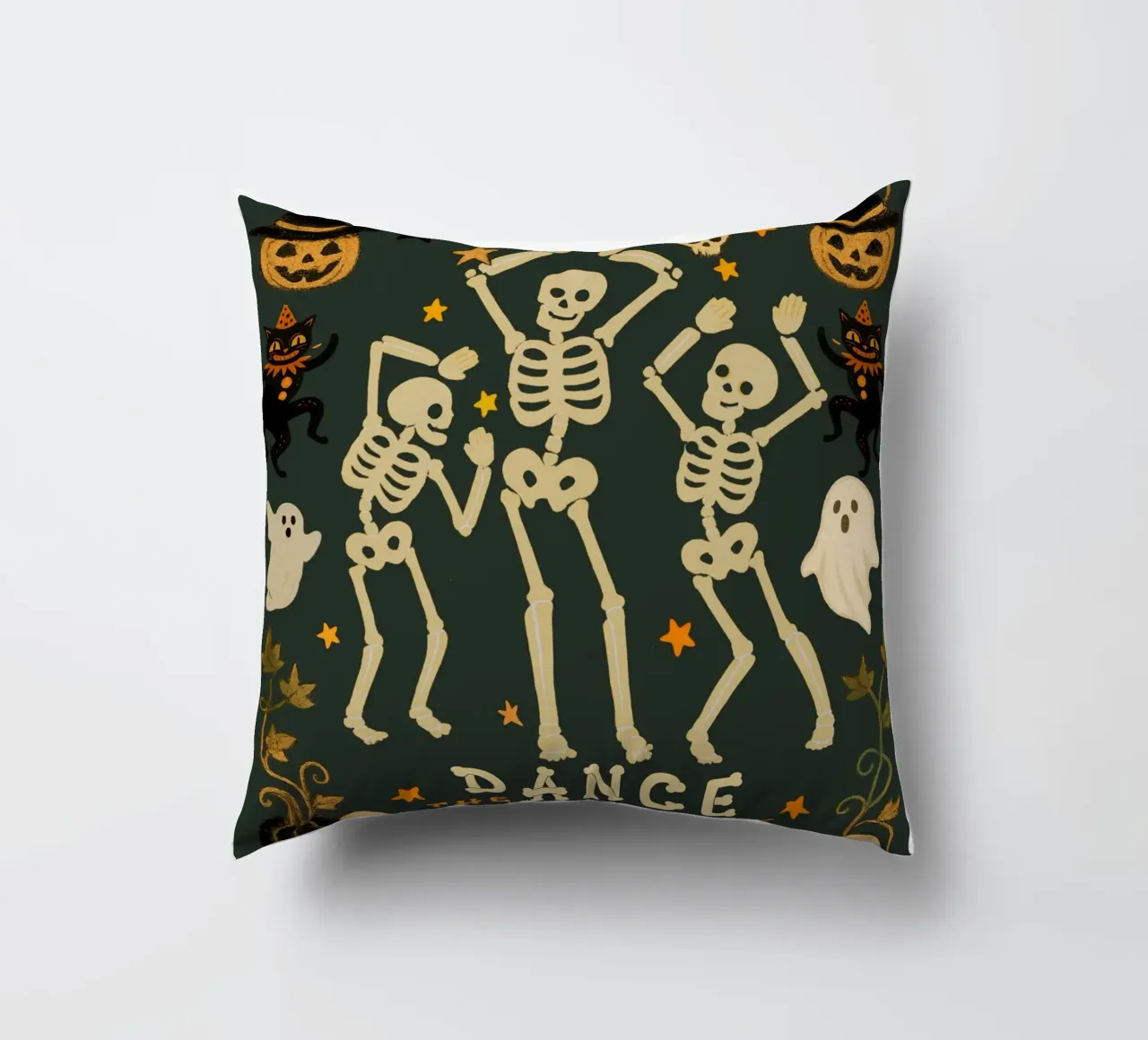 Festa di Halloween da ballare tutta la notte cuscino da Taika Tori Art