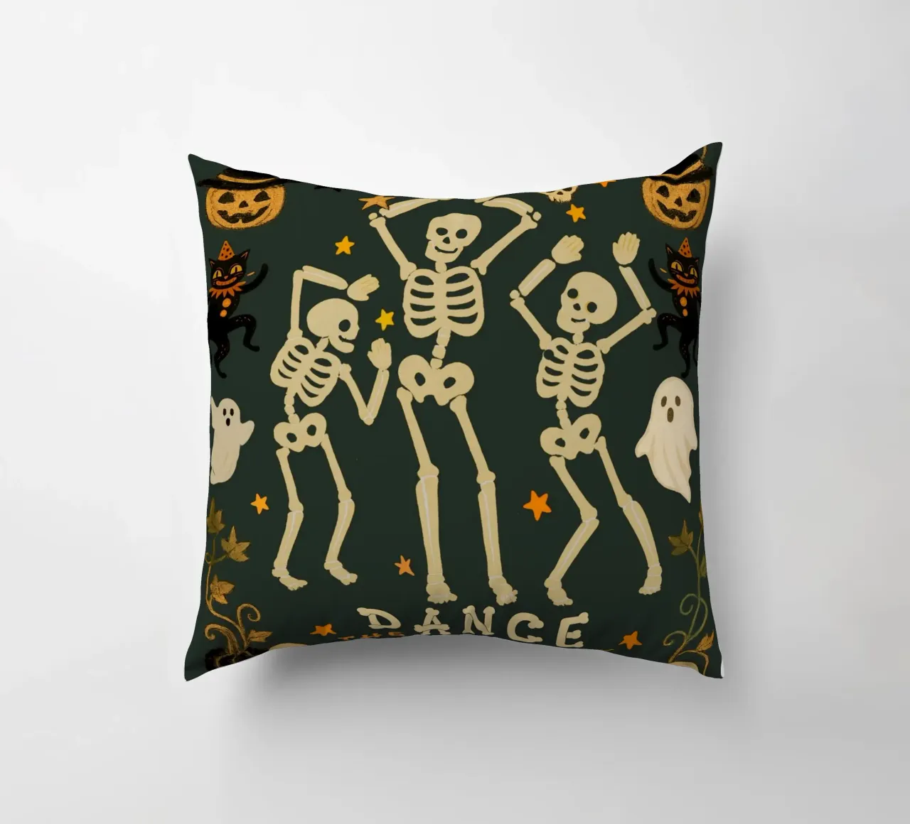 Festa di Halloween da ballare tutta la notte cuscino da Taika Tori Art