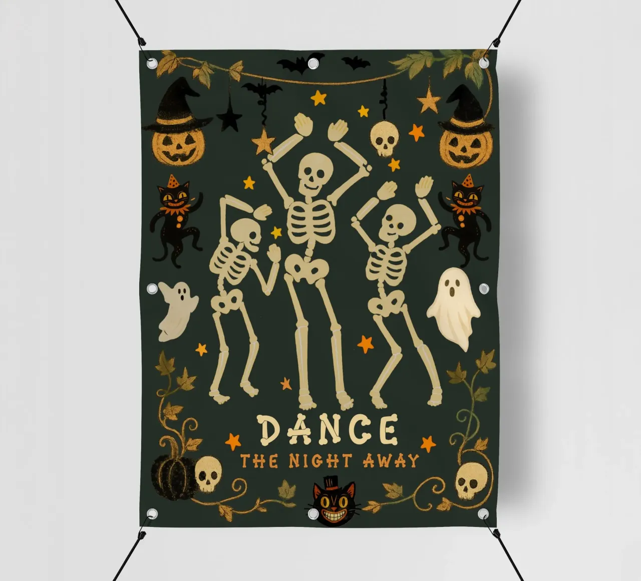 Festa di Halloween da ballare tutta la notte telo in pvc da Taika Tori Art