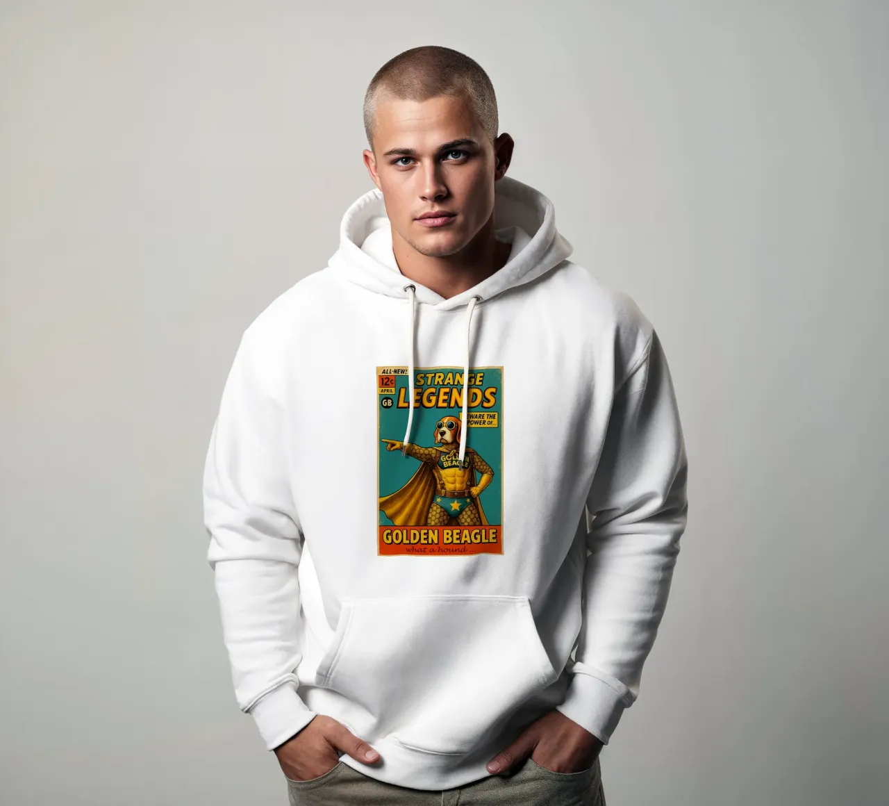 STRANGE LEGENDS THE GOLDEN BEAGLE - Fresh Supes On The Block sudadera con capucha de Vintage Van Gogh